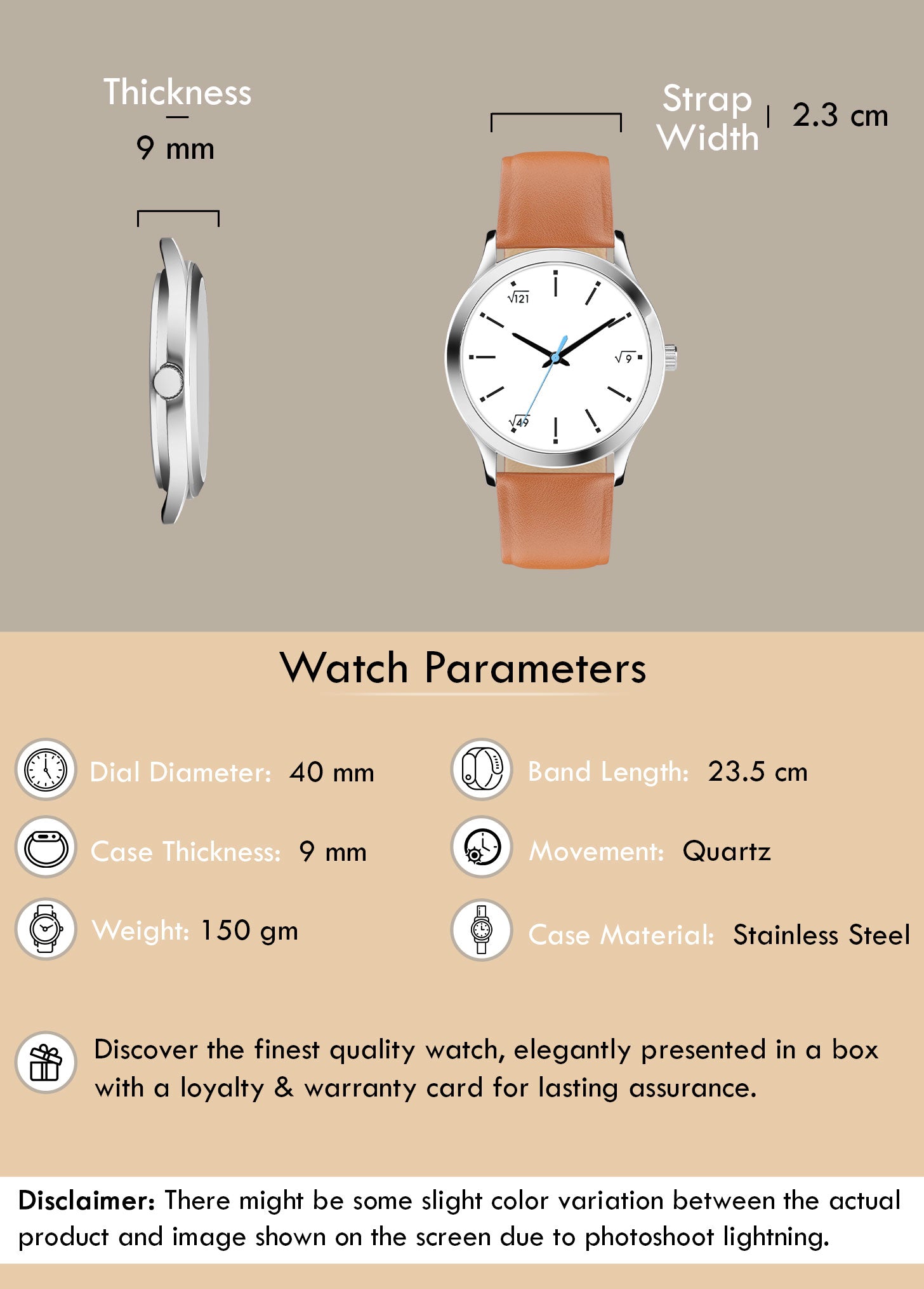 Horizon White Dial Analogue Wrist Watch For Men