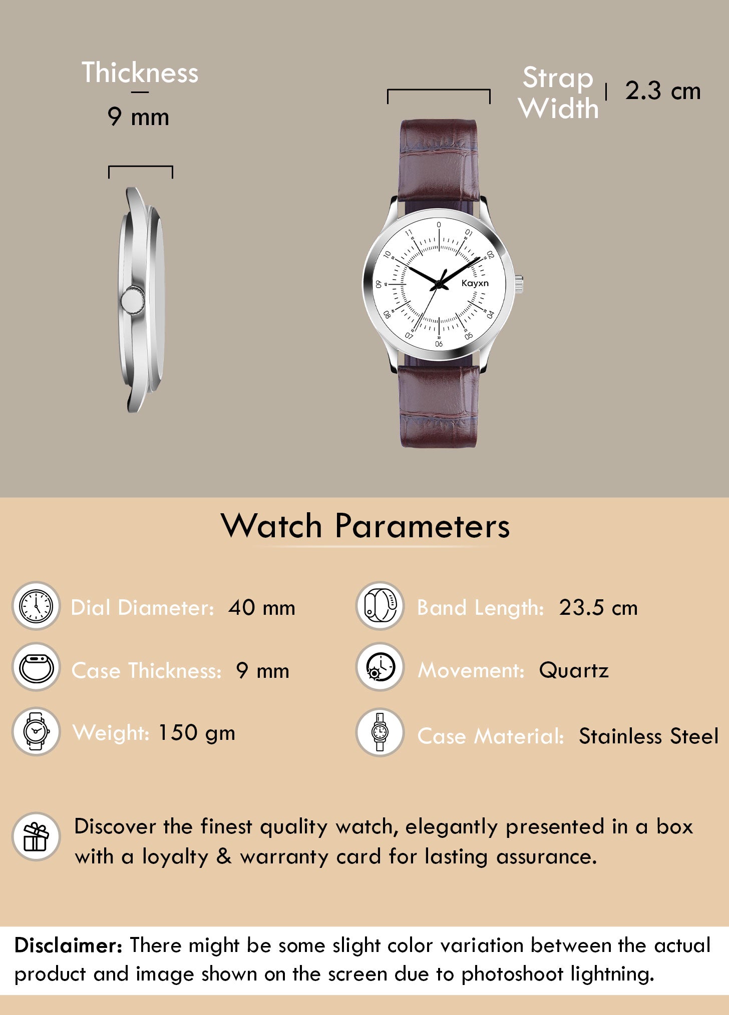 Evo Mark Classic Dial Analogue Wrist Watch For Men