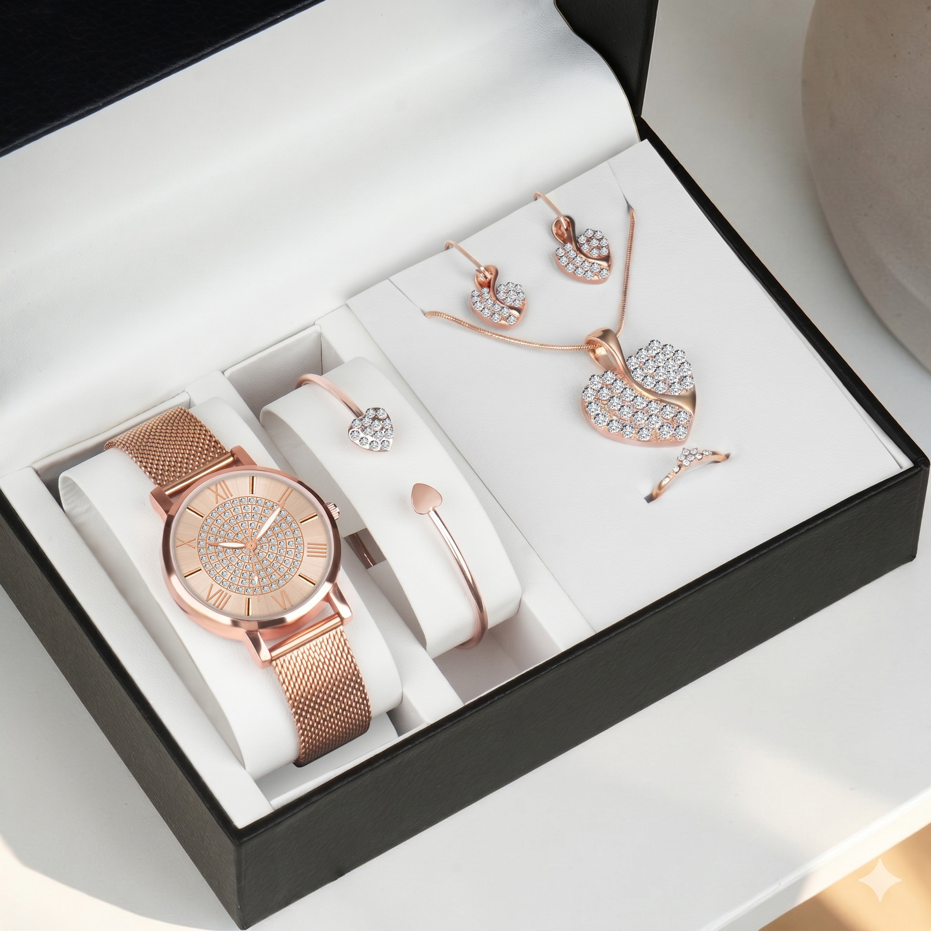 Cupid Glow Wrist Watch & Jewelry Set