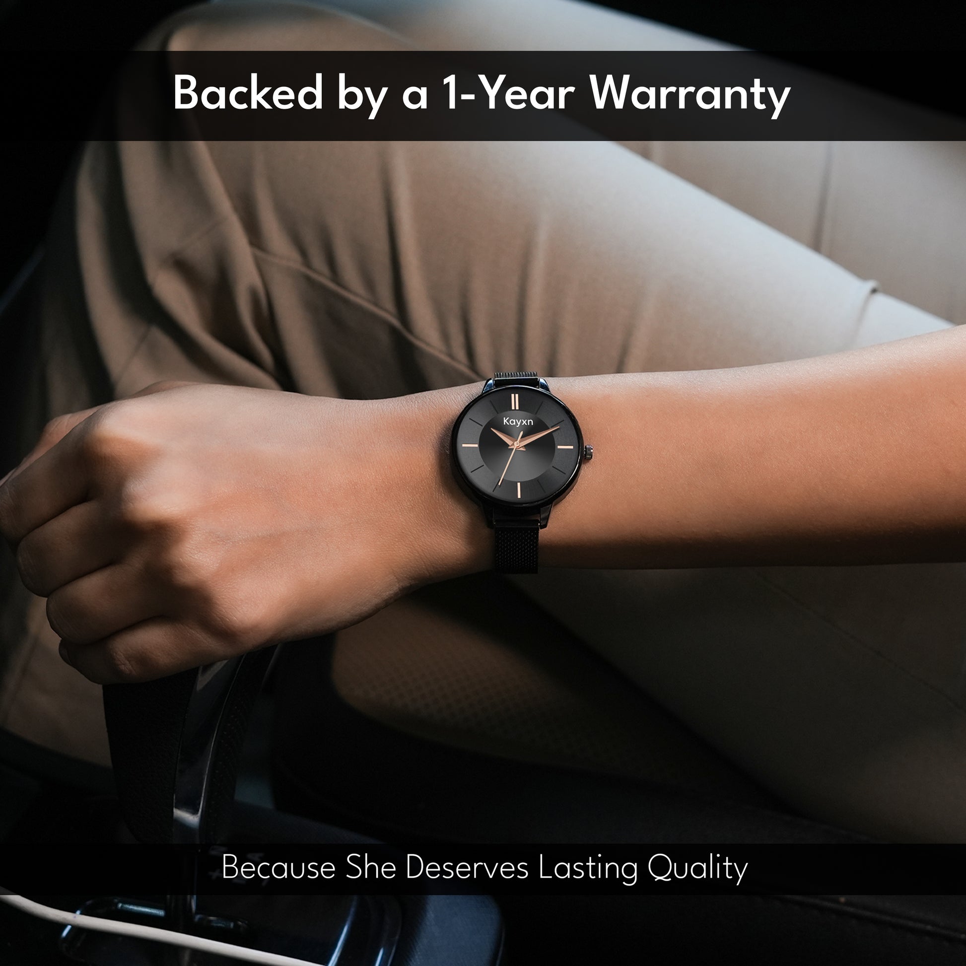 Eclipse Elegance Wrist Watch & Jewelry Set