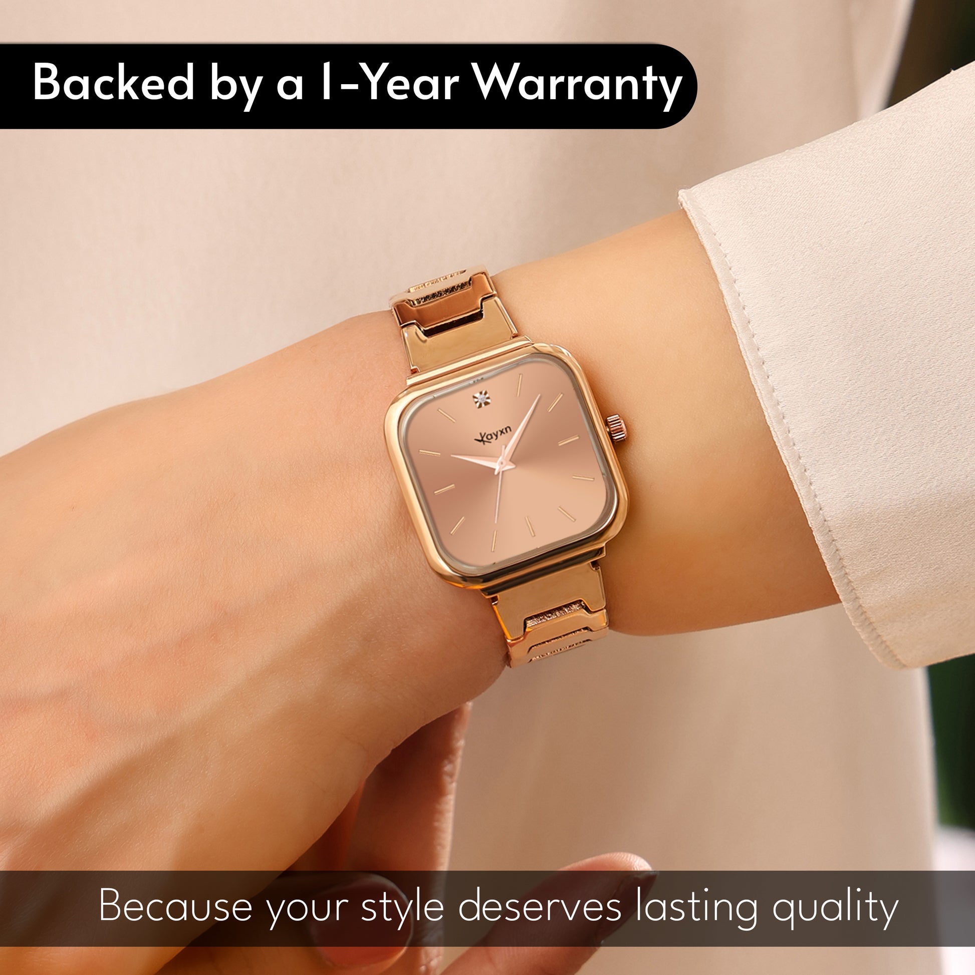 Minimal Muse Wrist Watch & Jewelry Set