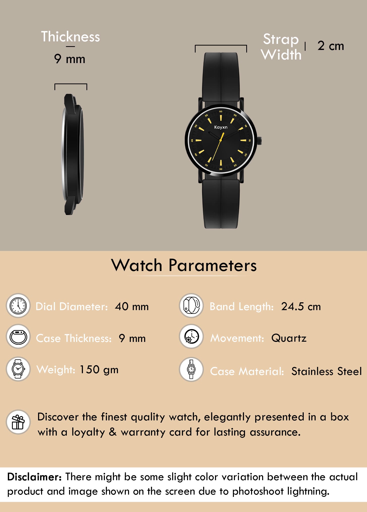 Stellar Analogue Dial Silicone Strap Watch For Men