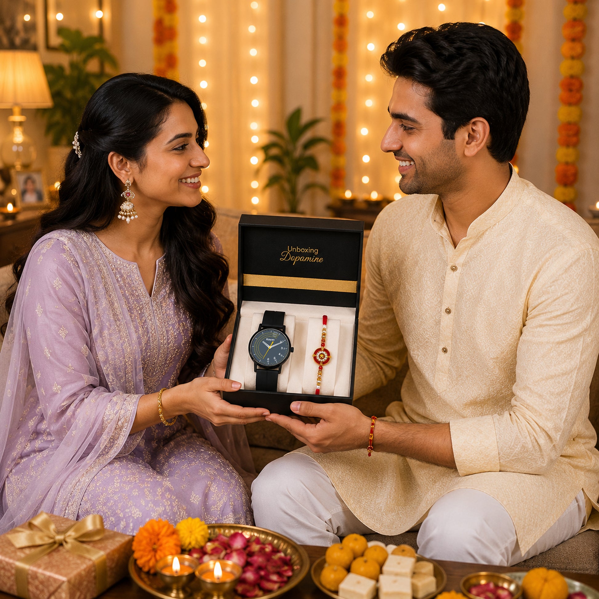 Urban Edge Watch & Rakhi Gift Set for Him