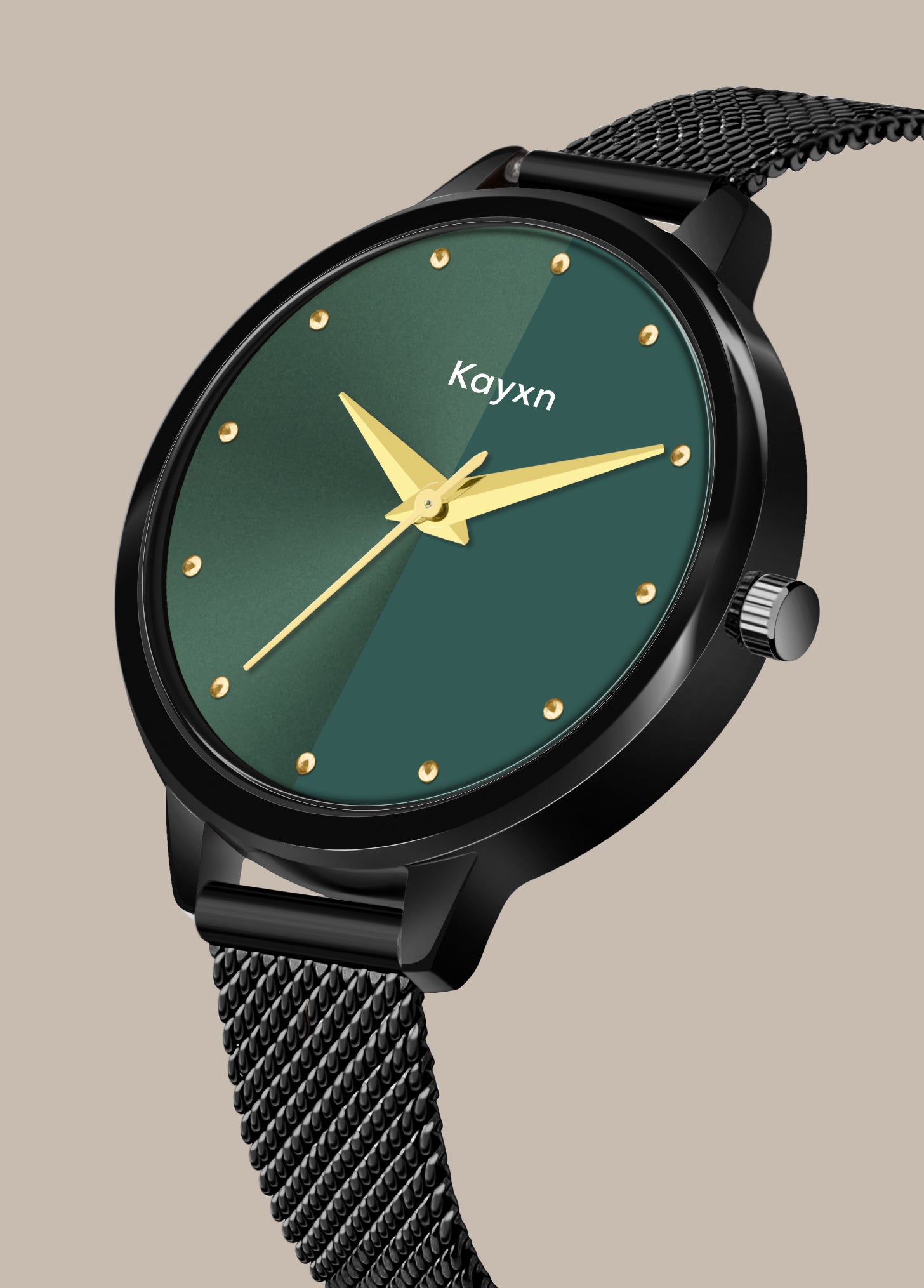 Jade Embellished Dial Analogue Watch For Women - Black