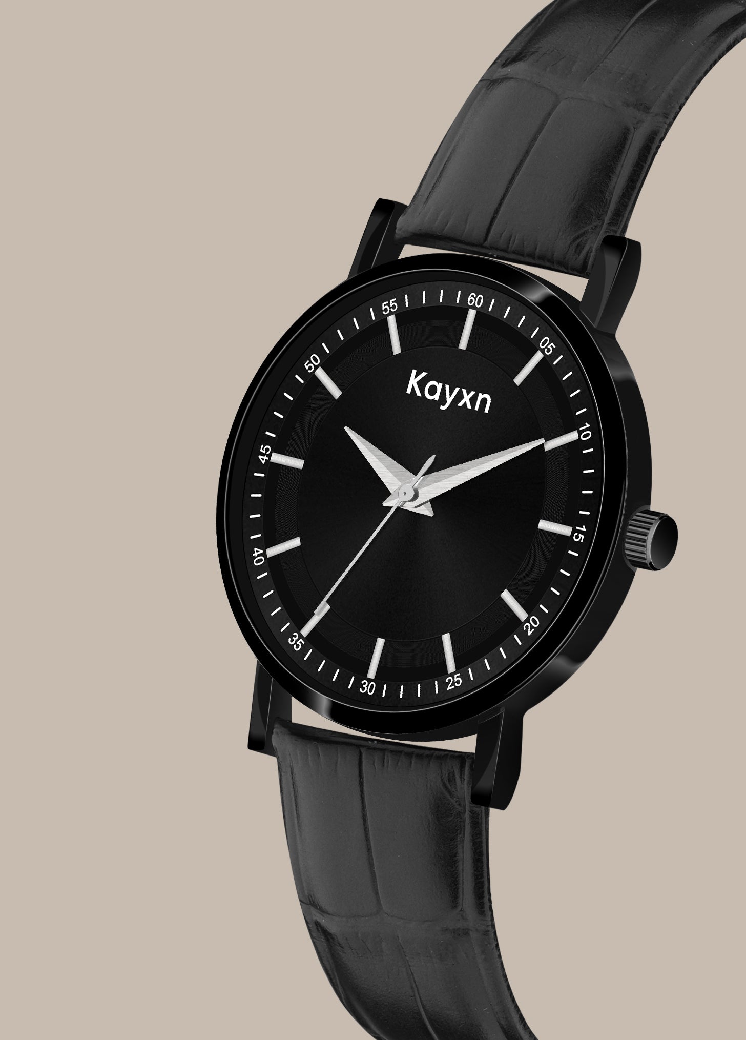 Ebonique Analogue Dial Leather Strap Watch For Men