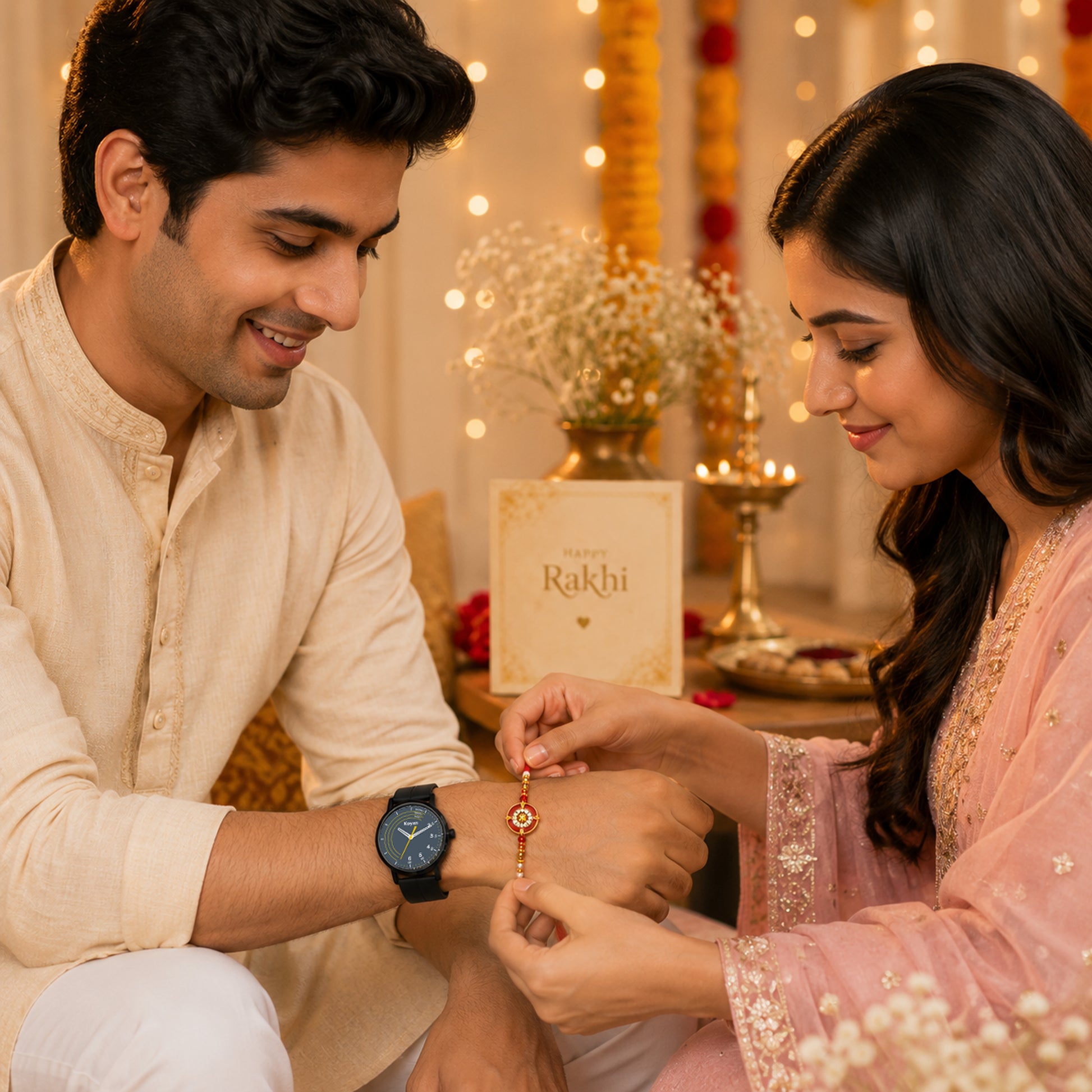 Urban Edge Watch & Rakhi Gift Set for Him