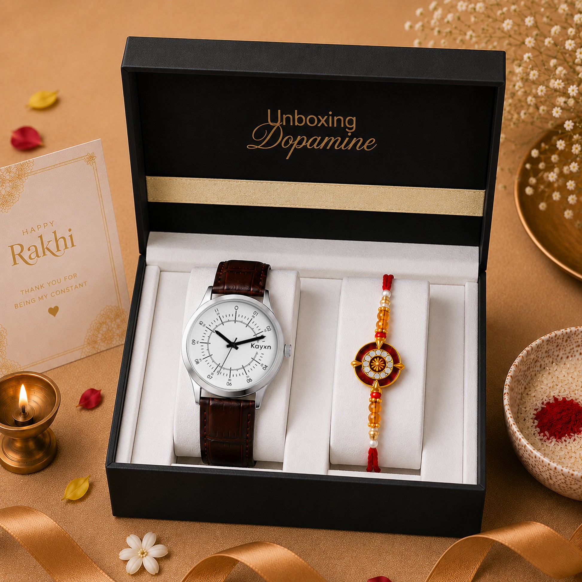 Timeless Bond Watch & Rakhi Gift for Him