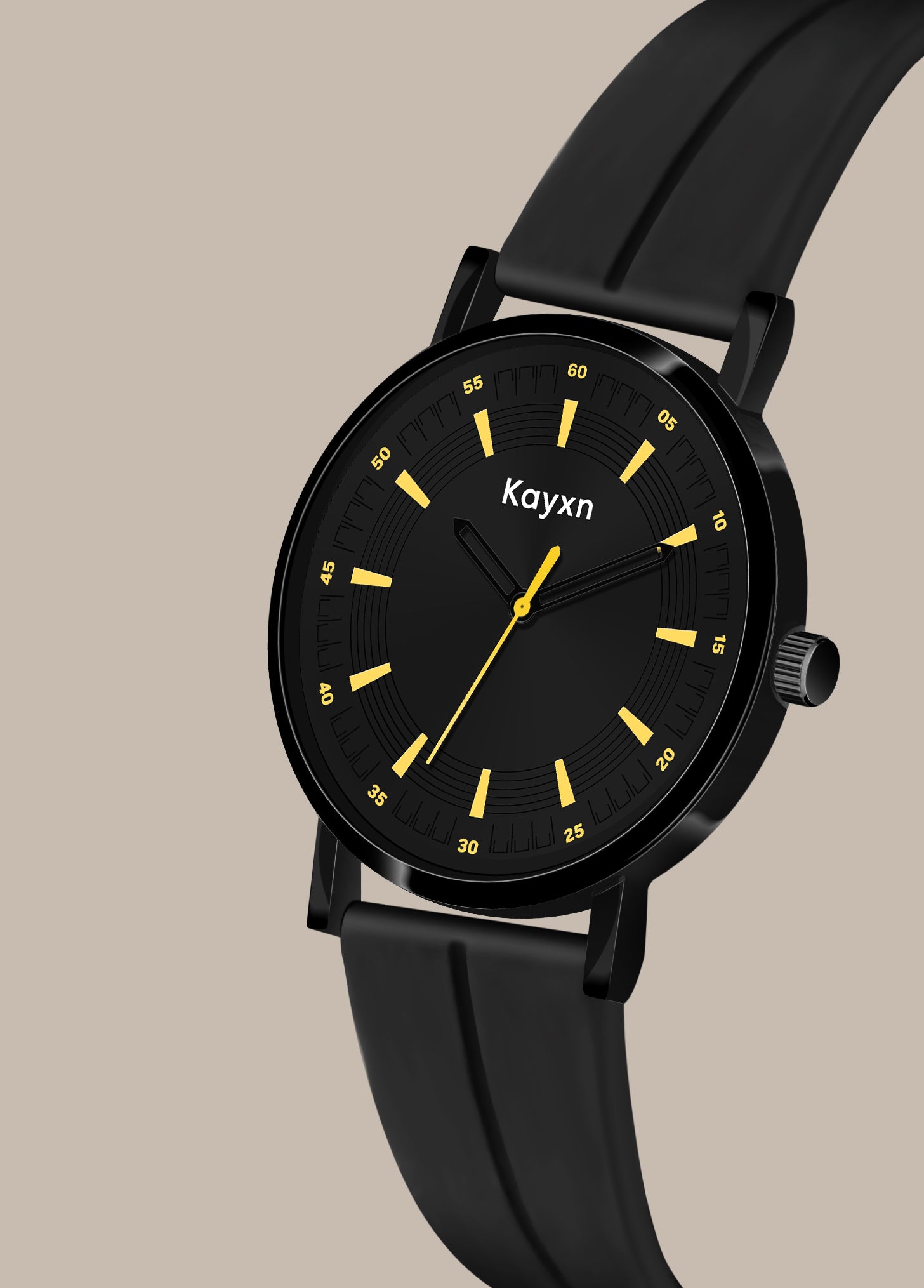 Stellar Analogue Dial Silicone Strap Watch For Men