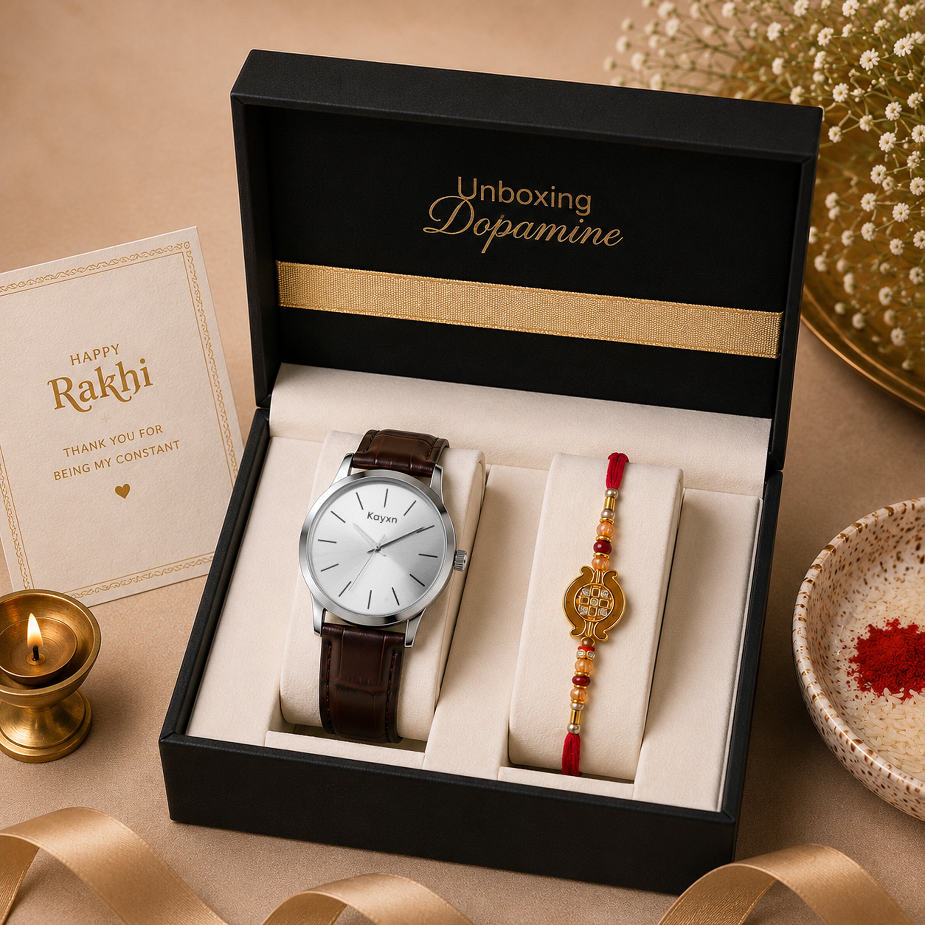 The Pristine Watch Rakhi Gift Set for Him