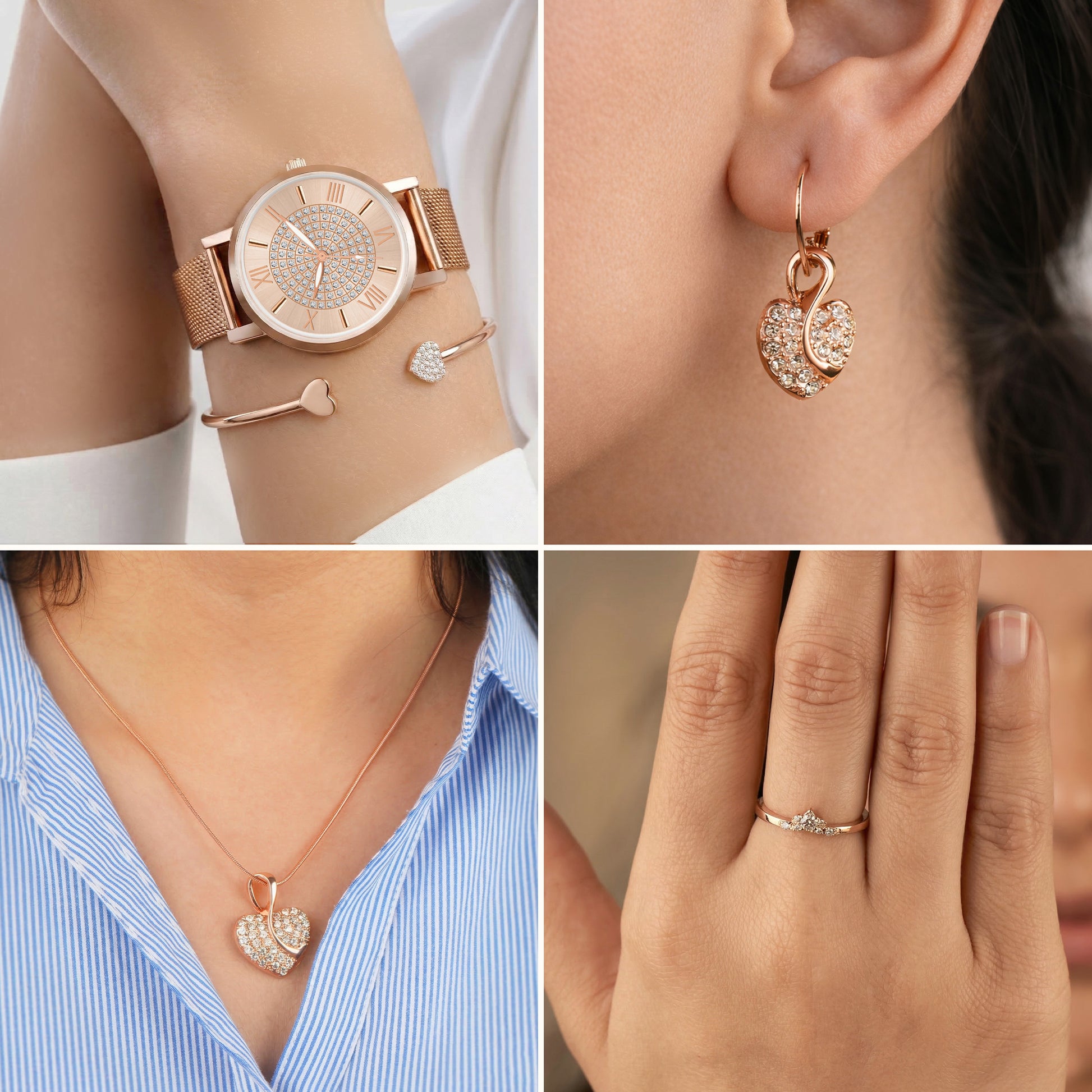 Cupid Glow Wrist Watch & Jewelry Set