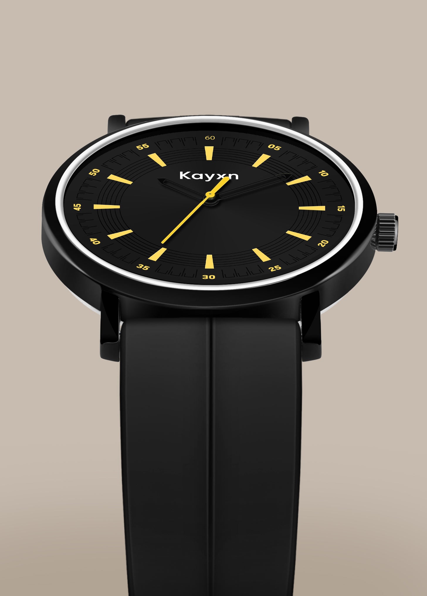 Stellar Analogue Dial Silicone Strap Watch For Men