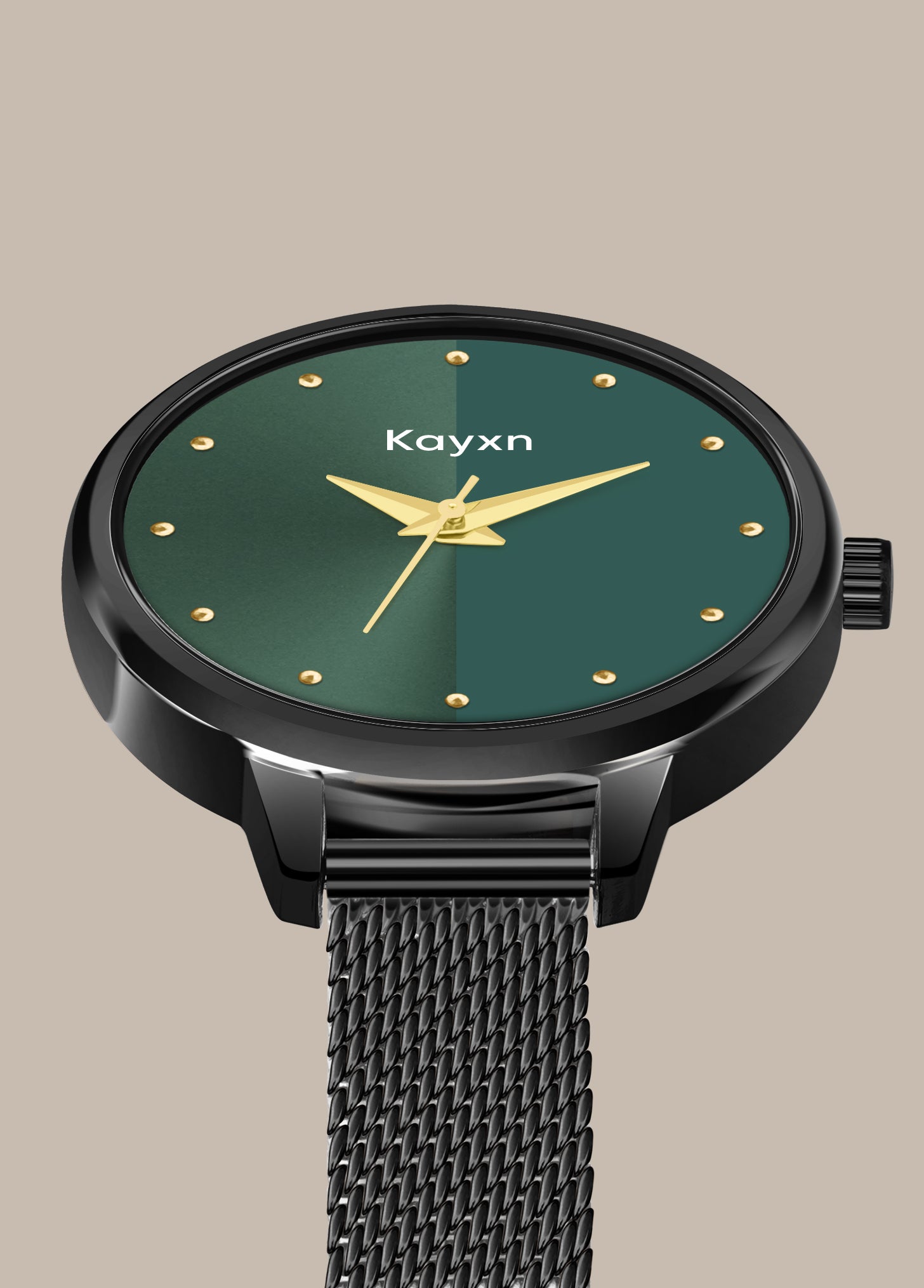Jade Embellished Dial Analogue Watch For Women - Black