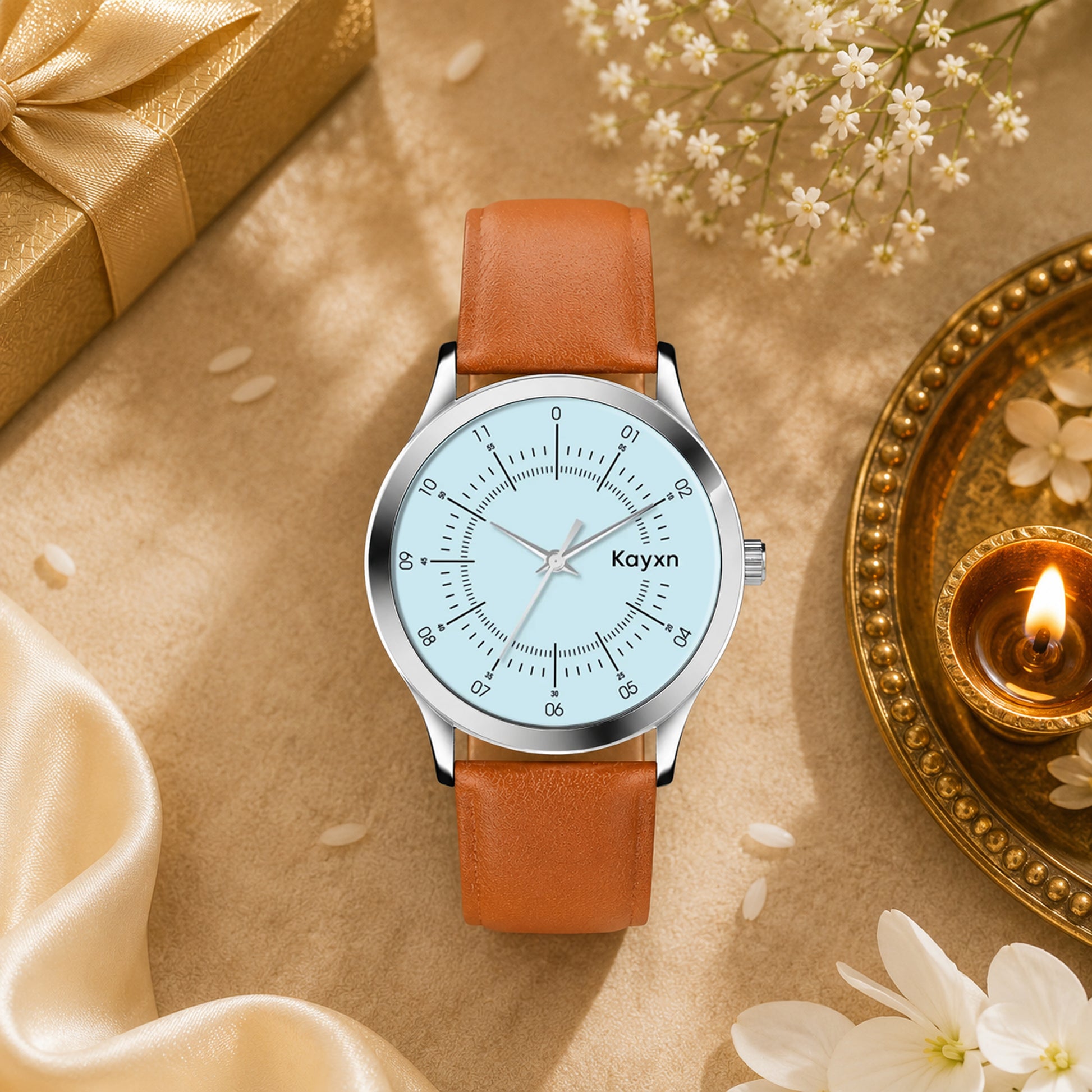 Celestial Blue Watch & Rakhi Gift Set for Him