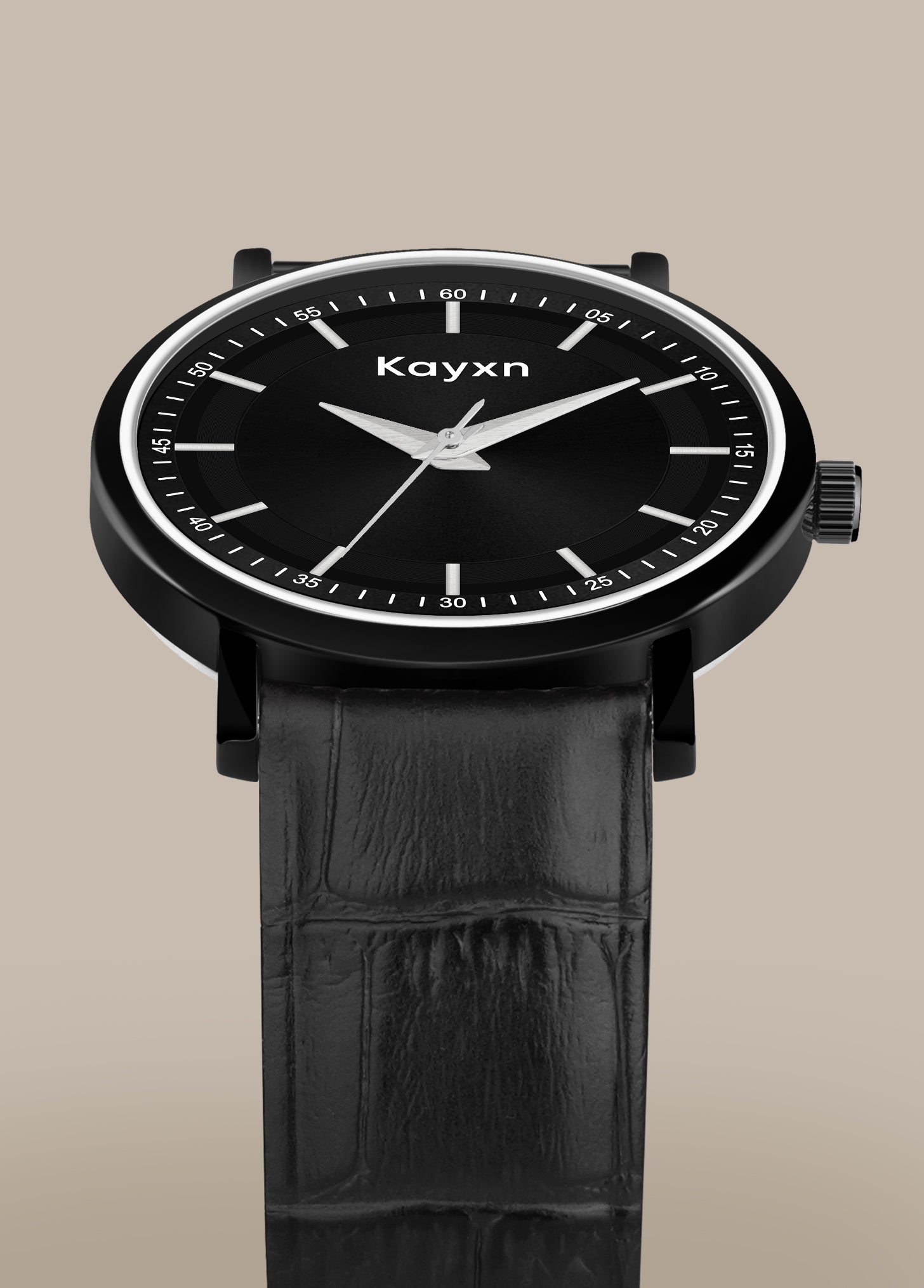 Ebonique Analogue Dial Leather Strap Watch For Men