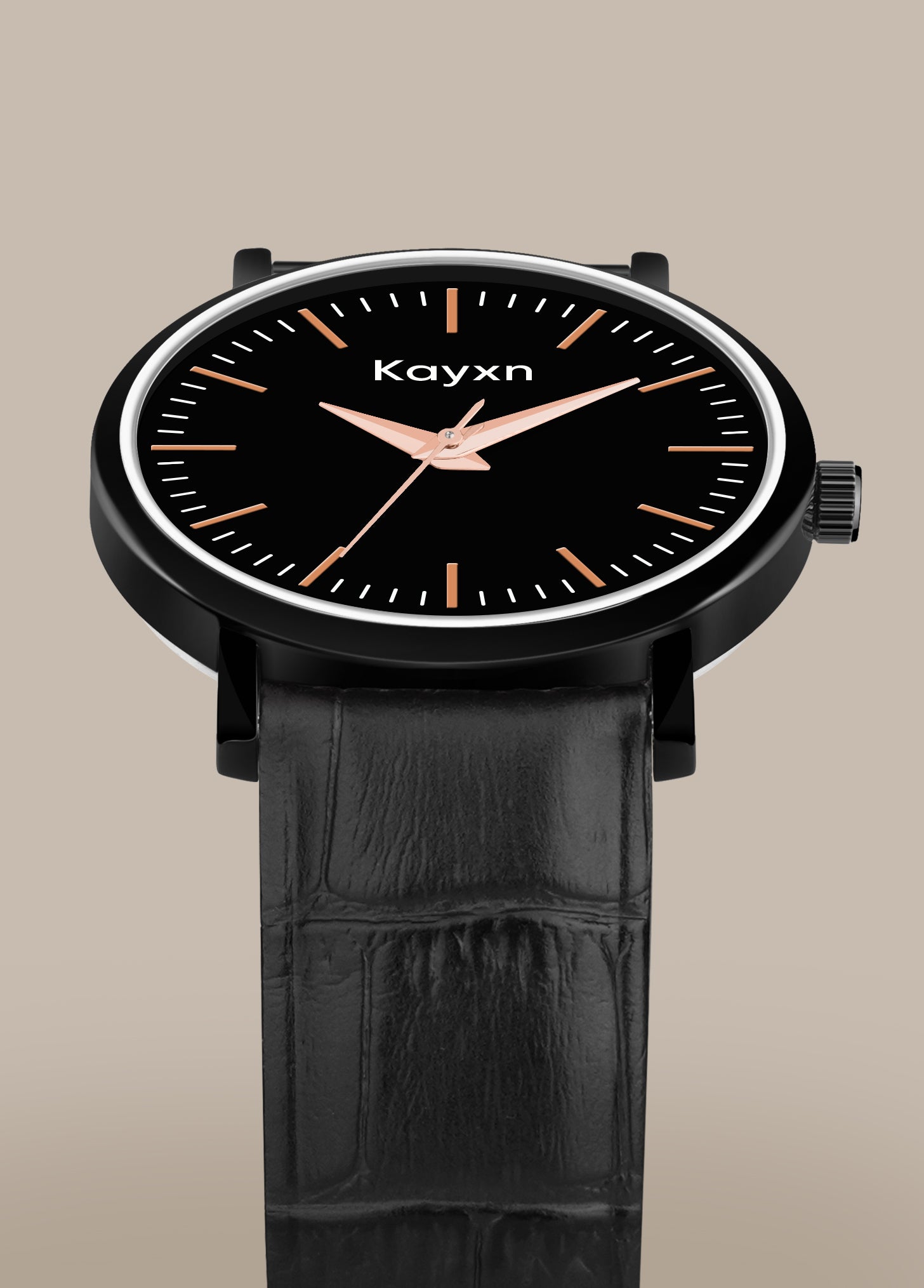 Lunaris Analogue Dial Leather Strap Watch For Men