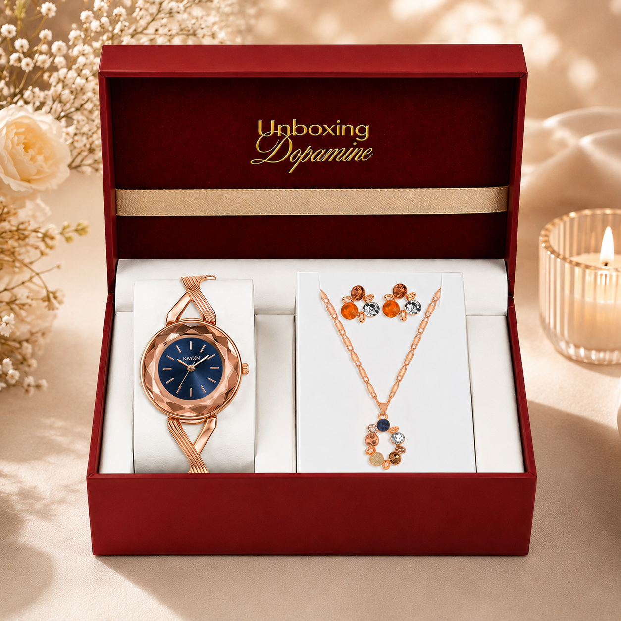 The Signature Edit Watch & Jewelry Set - Blue