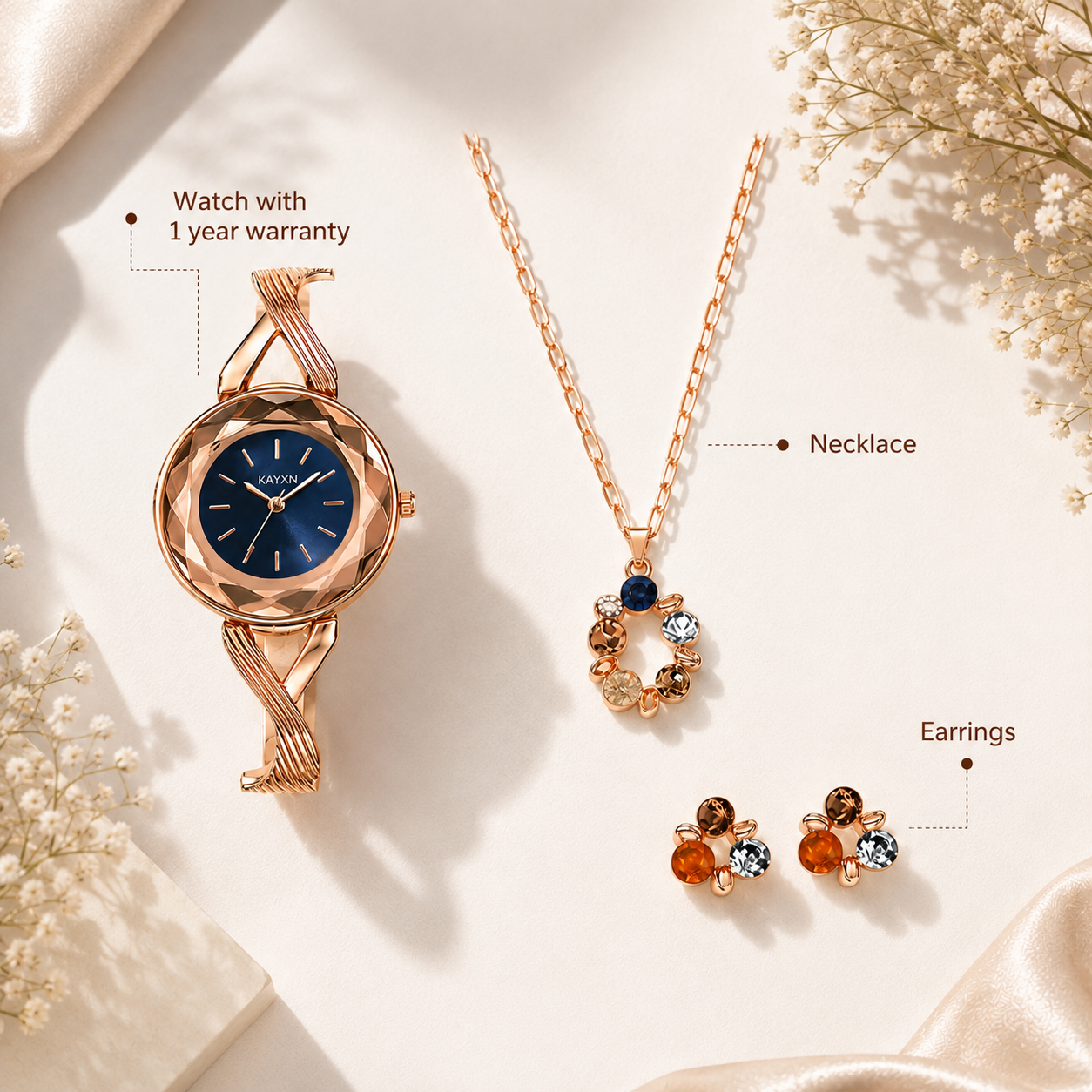 The Signature Edit Watch & Jewelry Set - Blue