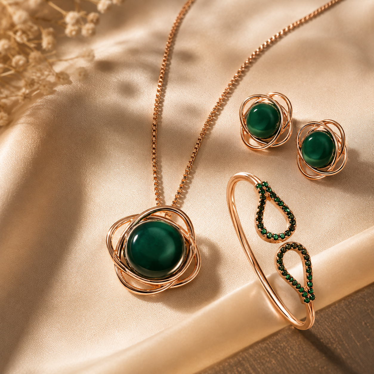 The Signature Edit Watch & Jewelry Set - Green