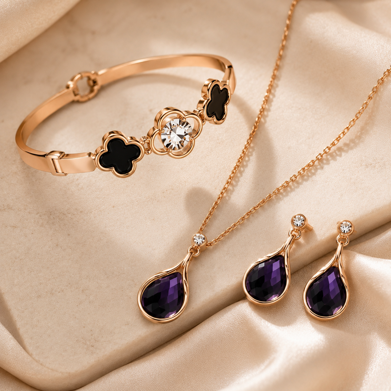 The Signature Edit Watch & Jewelry Set - Black