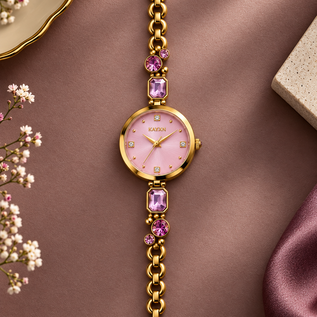 Celestique Edition Watch & Jewelry Set for Her - Pink