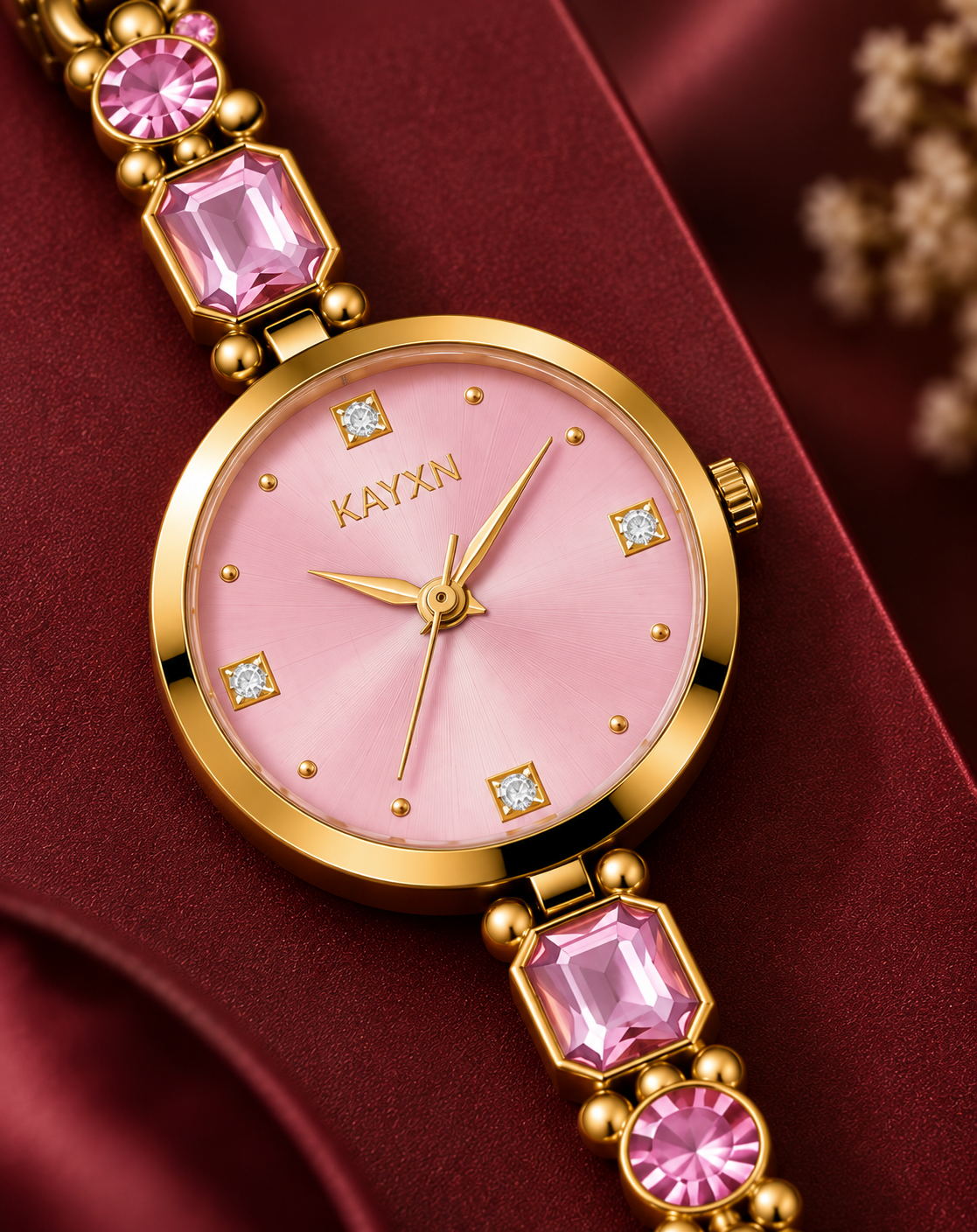 Celestique Edition Watch & Jewelry Set for Her - Pink