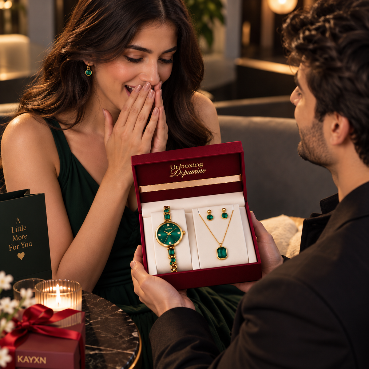 Celestique Edition Watch & Jewelry Set for Her - Green
