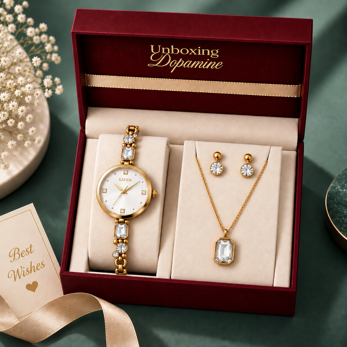 Celestique Edition Watch & Jewelry Set for Her - White