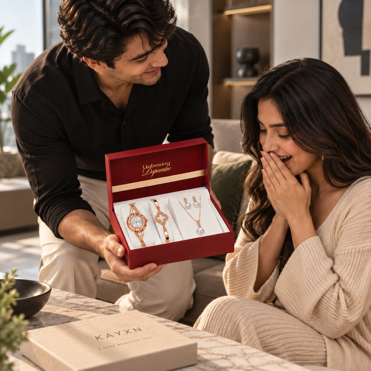 The Signature Edit Watch & Jewelry Set - White