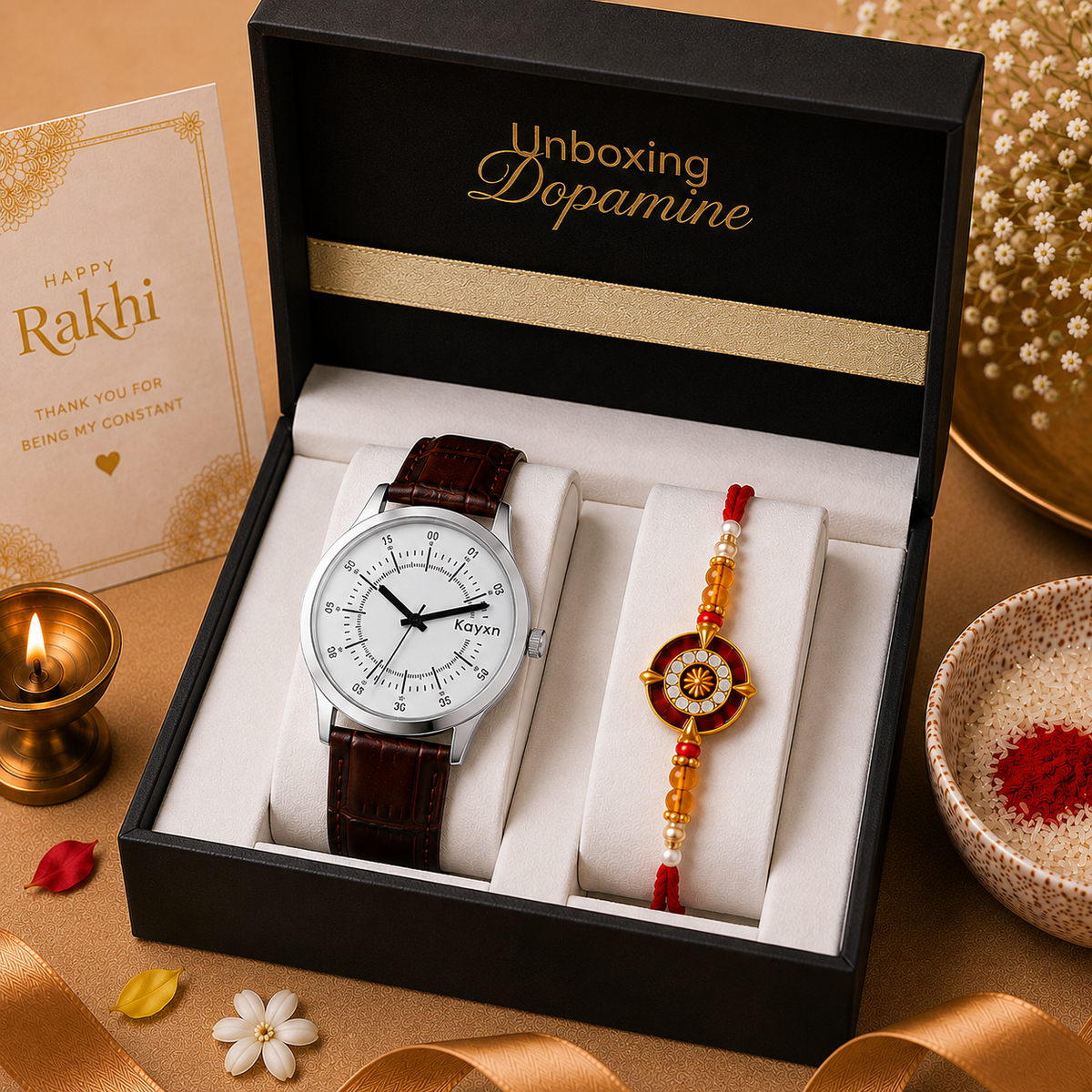 Timeless Bond Watch & Rakhi Gift for Him