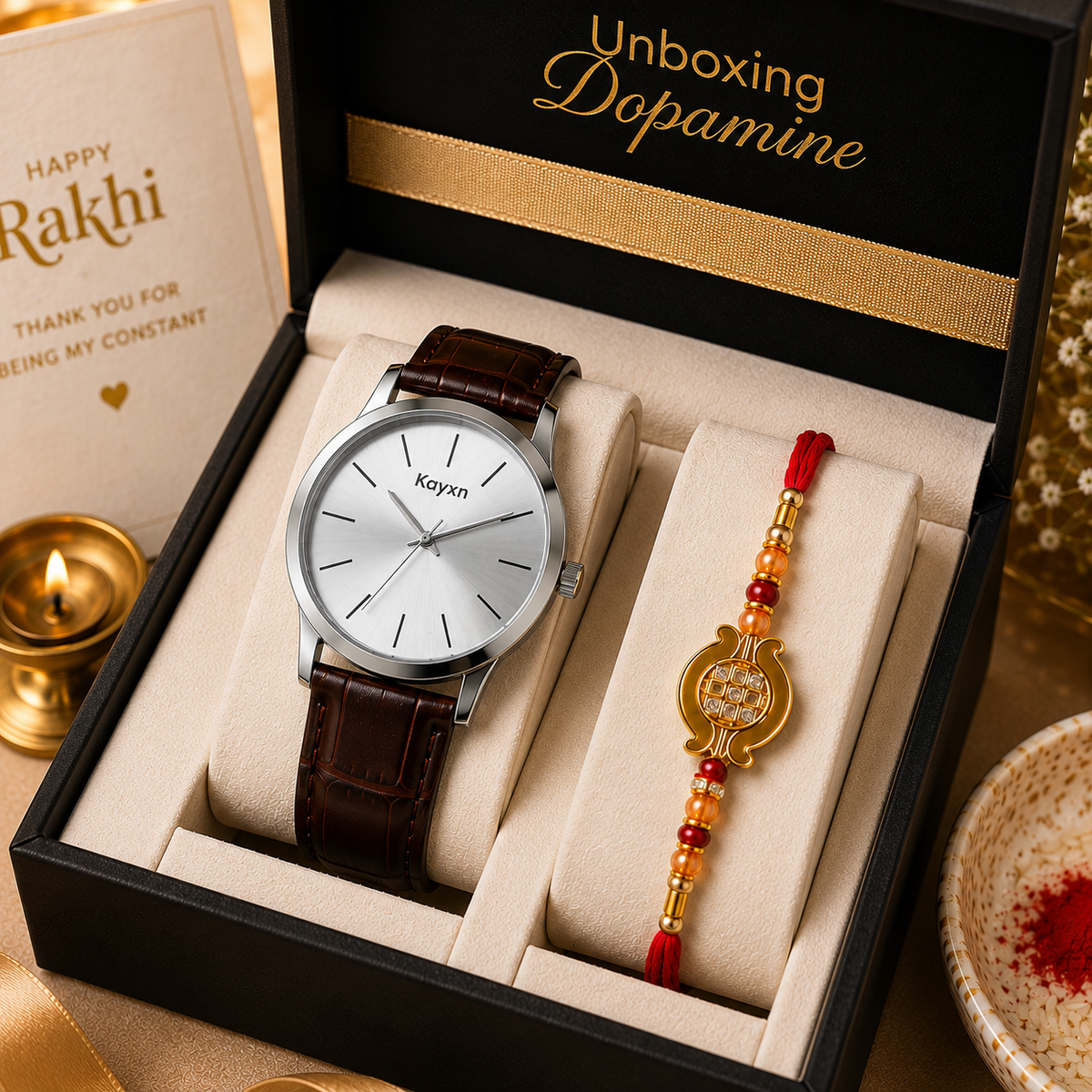 The Pristine Watch Rakhi Gift Set for Him