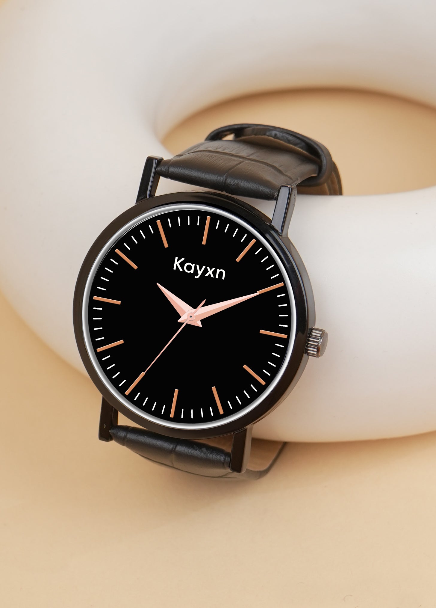 Lunaris Analogue Dial Leather Strap Watch For Men
