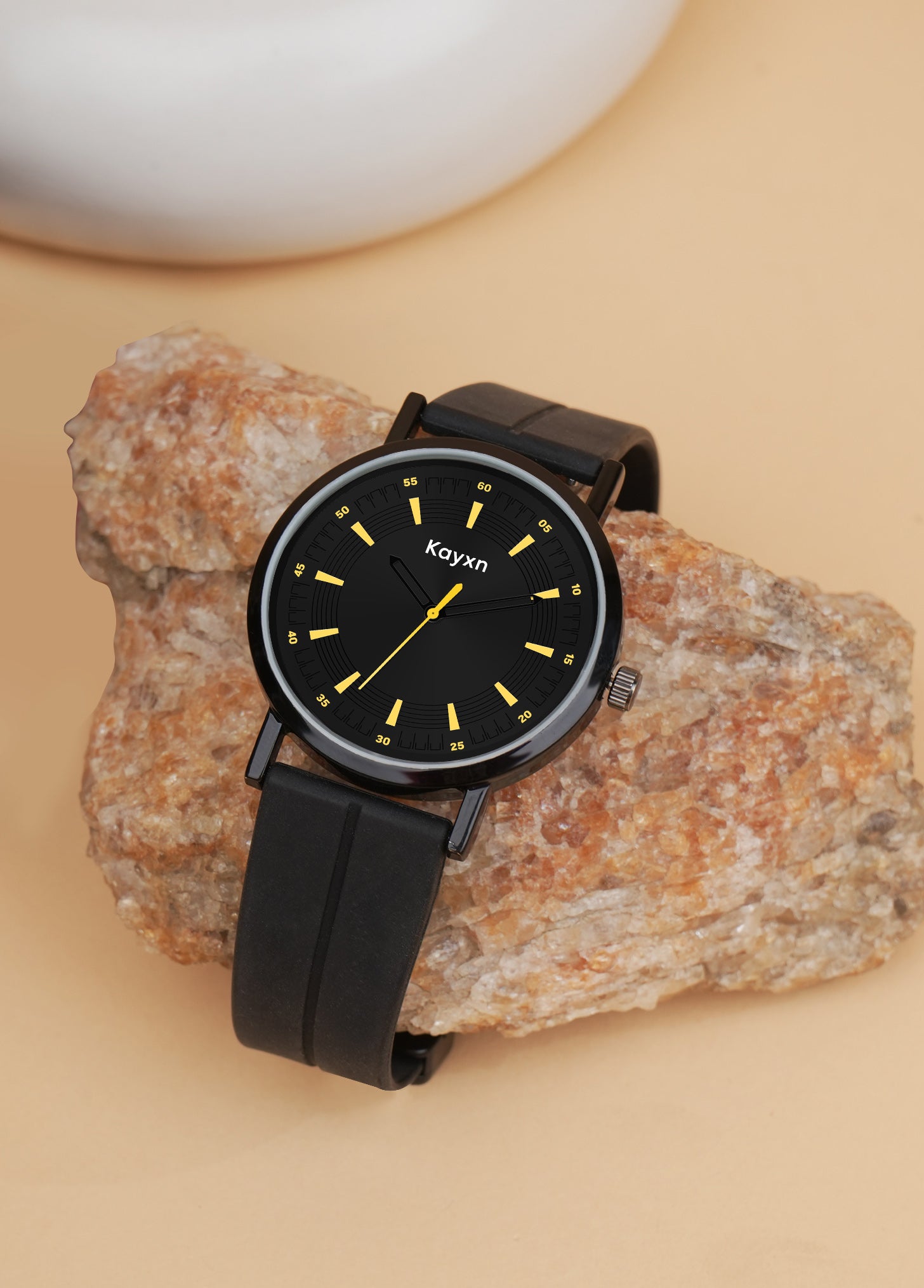 Stellar Analogue Dial Silicone Strap Watch For Men