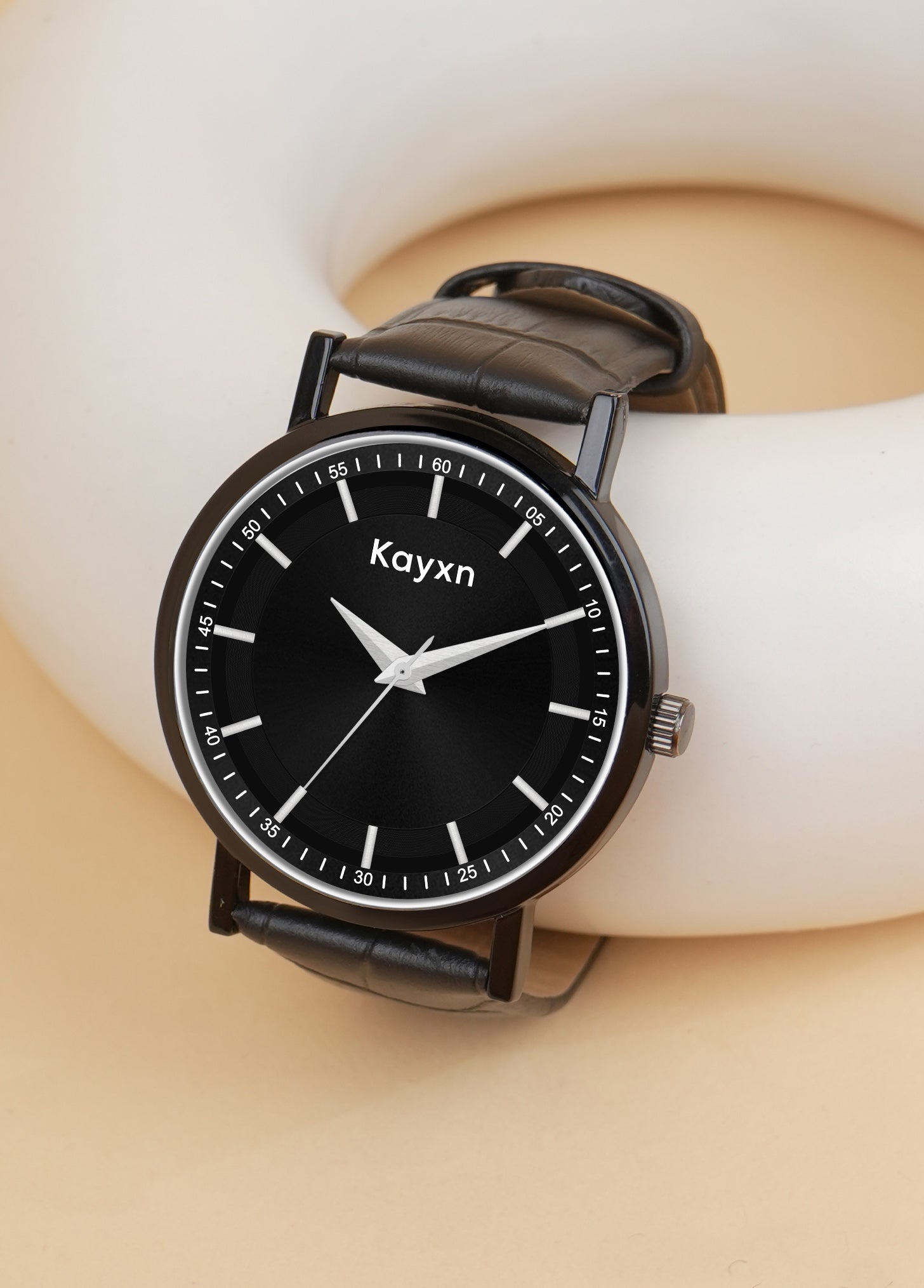 Ebonique Analogue Dial Leather Strap Watch For Men