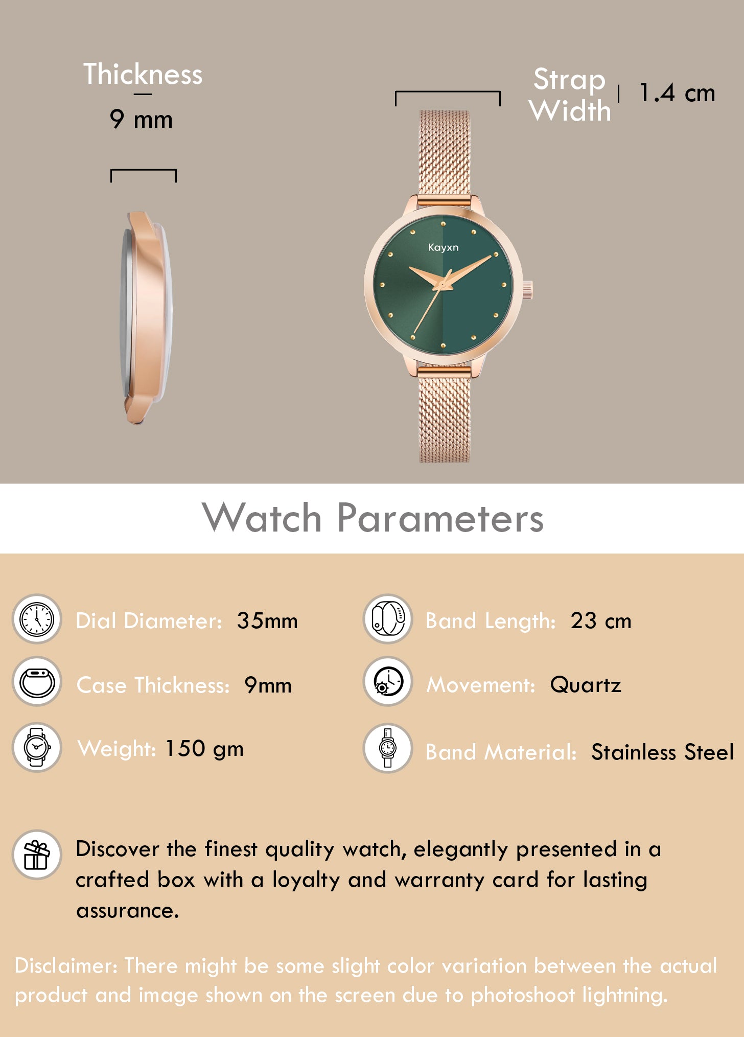 Jade Rose Gold Embellished Watch & Sunshine Bracelet Combo