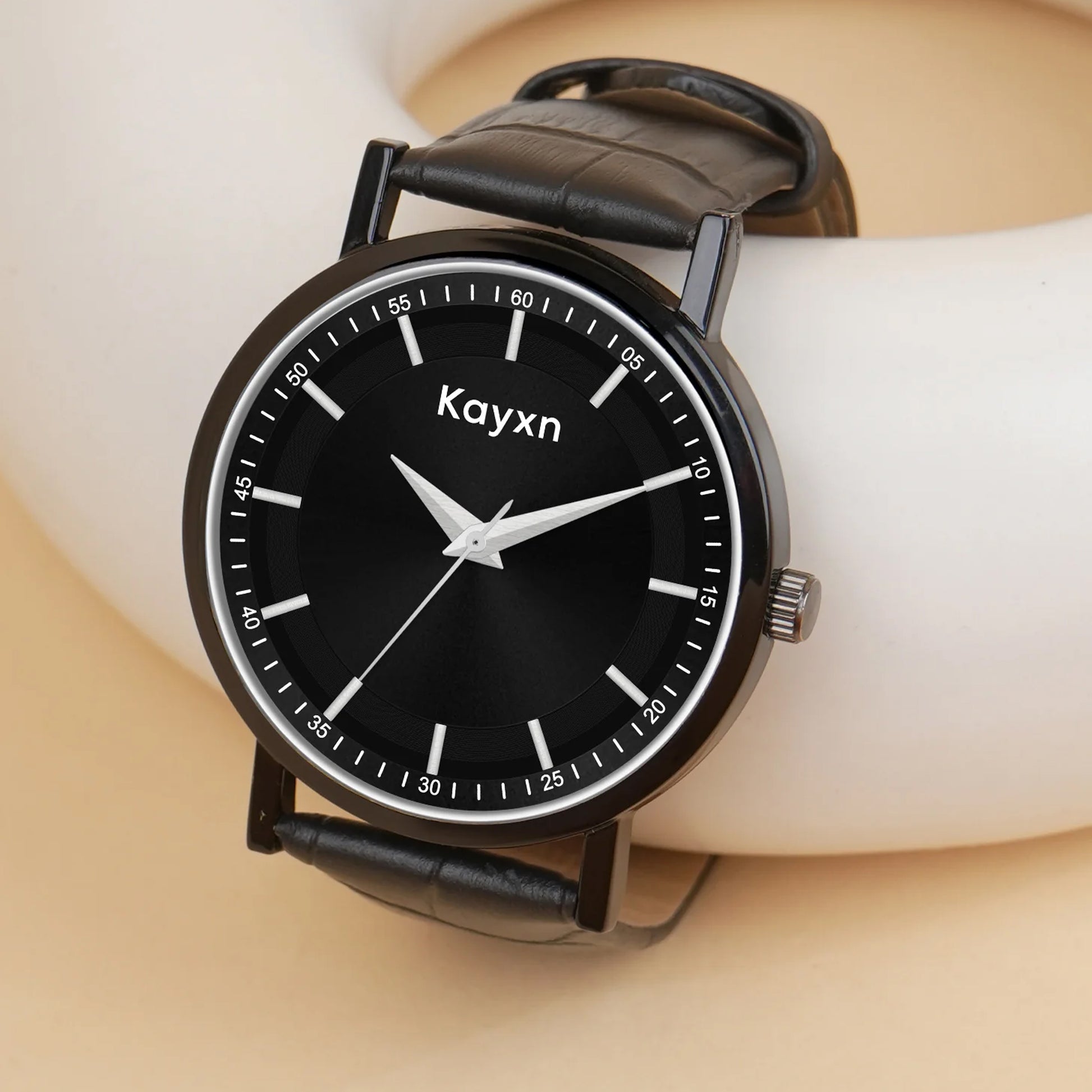 Ebonique Analogue Dial Leather Strap Watch For Men