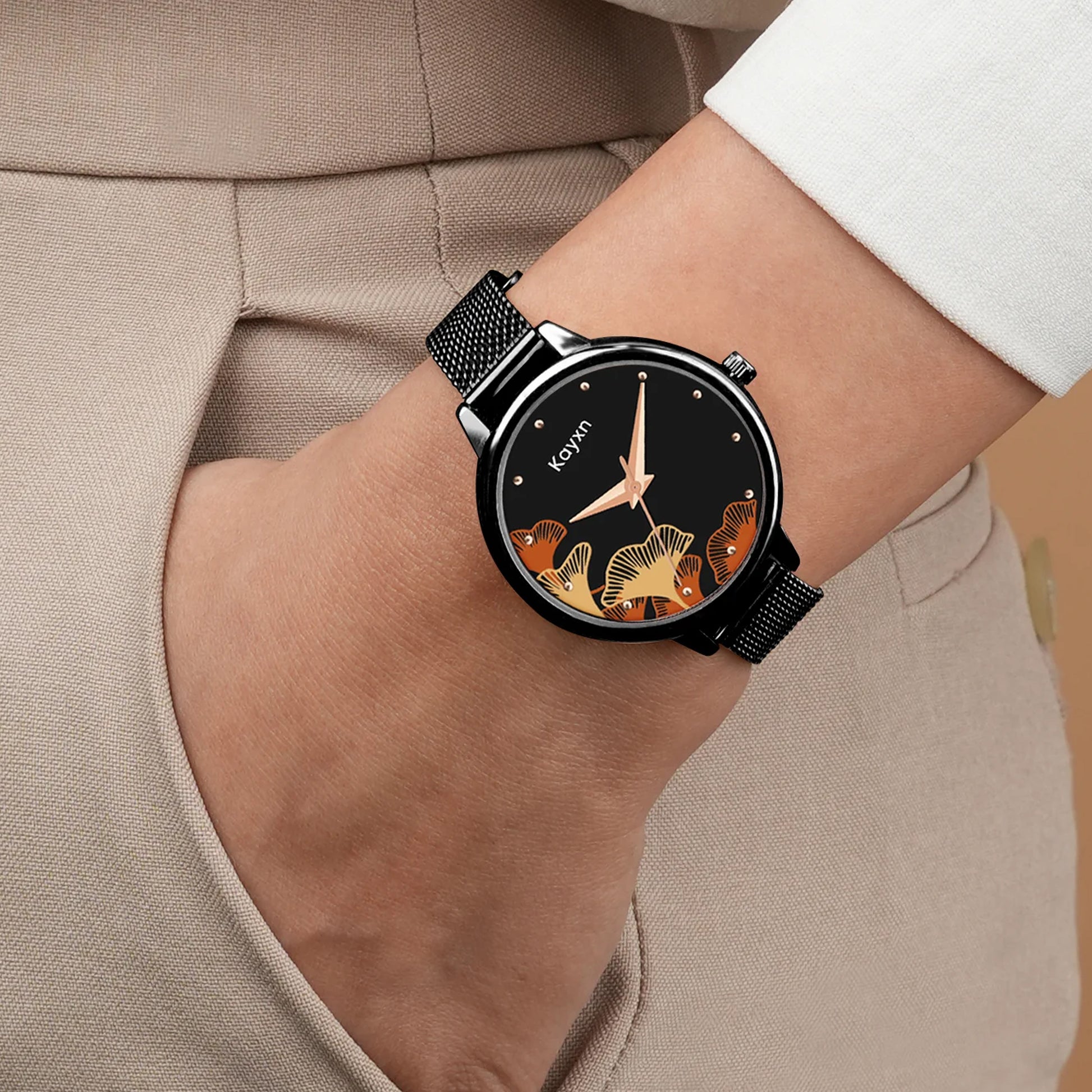 Flora Embellished Dial Analogue Watch For Women