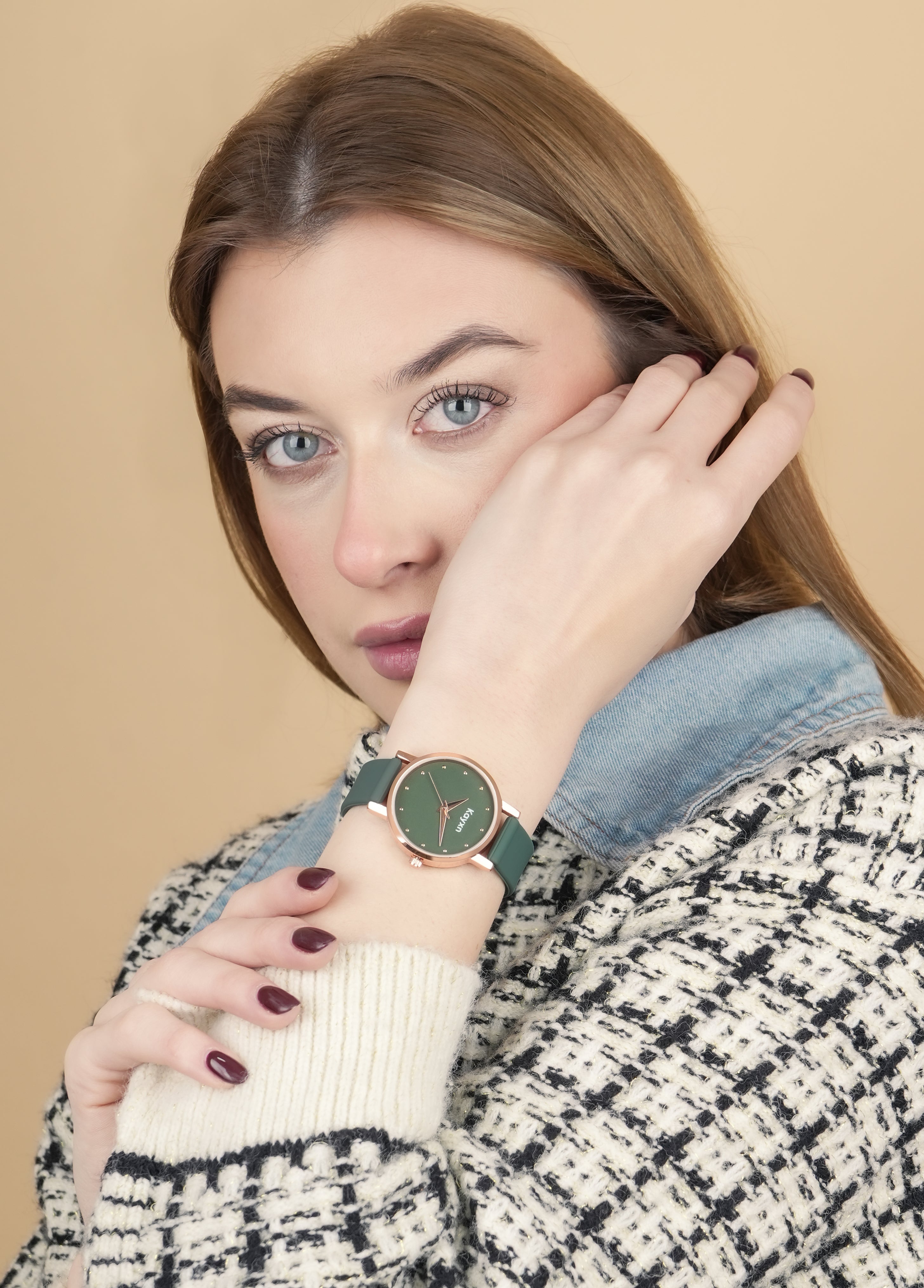 Orelis Embellished Dial Analogue Watch For Women - Green