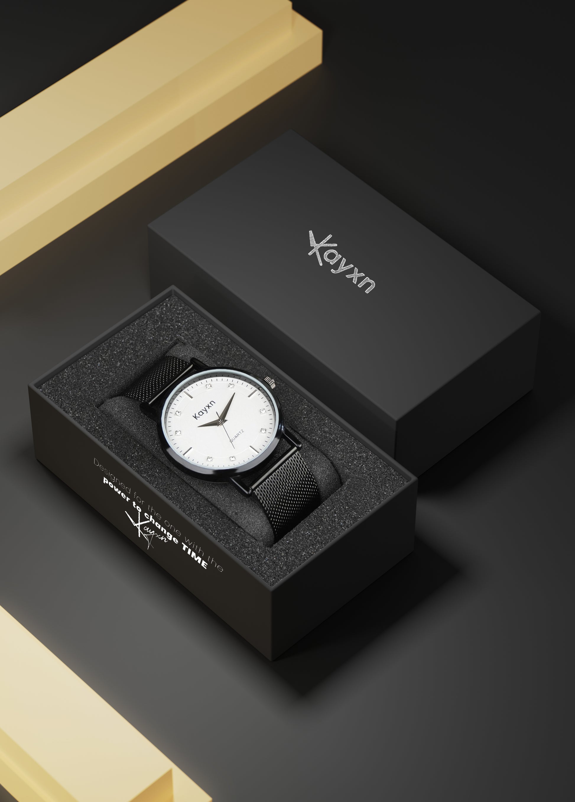 Onyx Classic Analogue Dial Mesh Strap Watch For Men