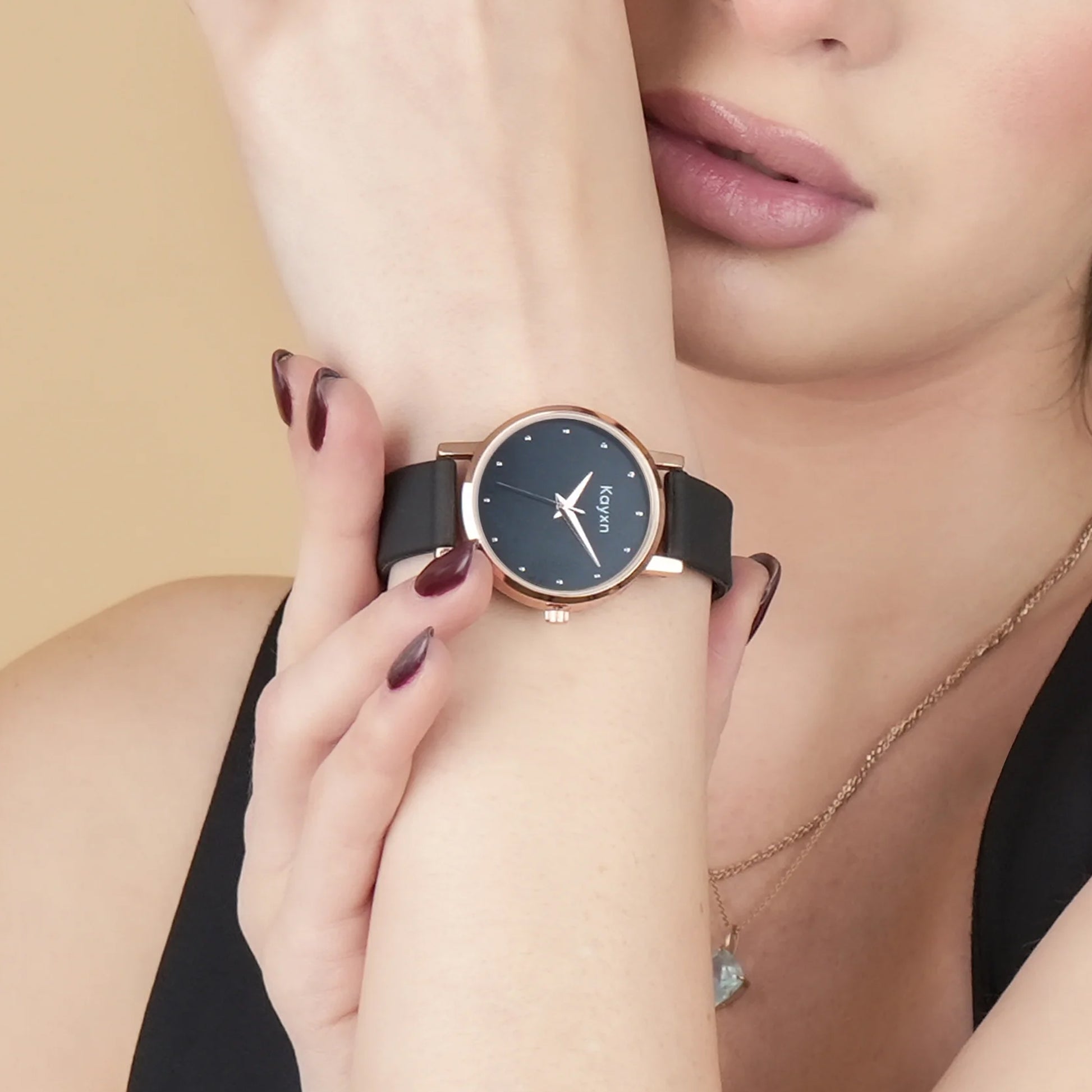 Orelis Embellished Dial Analogue Watch For Women - Black