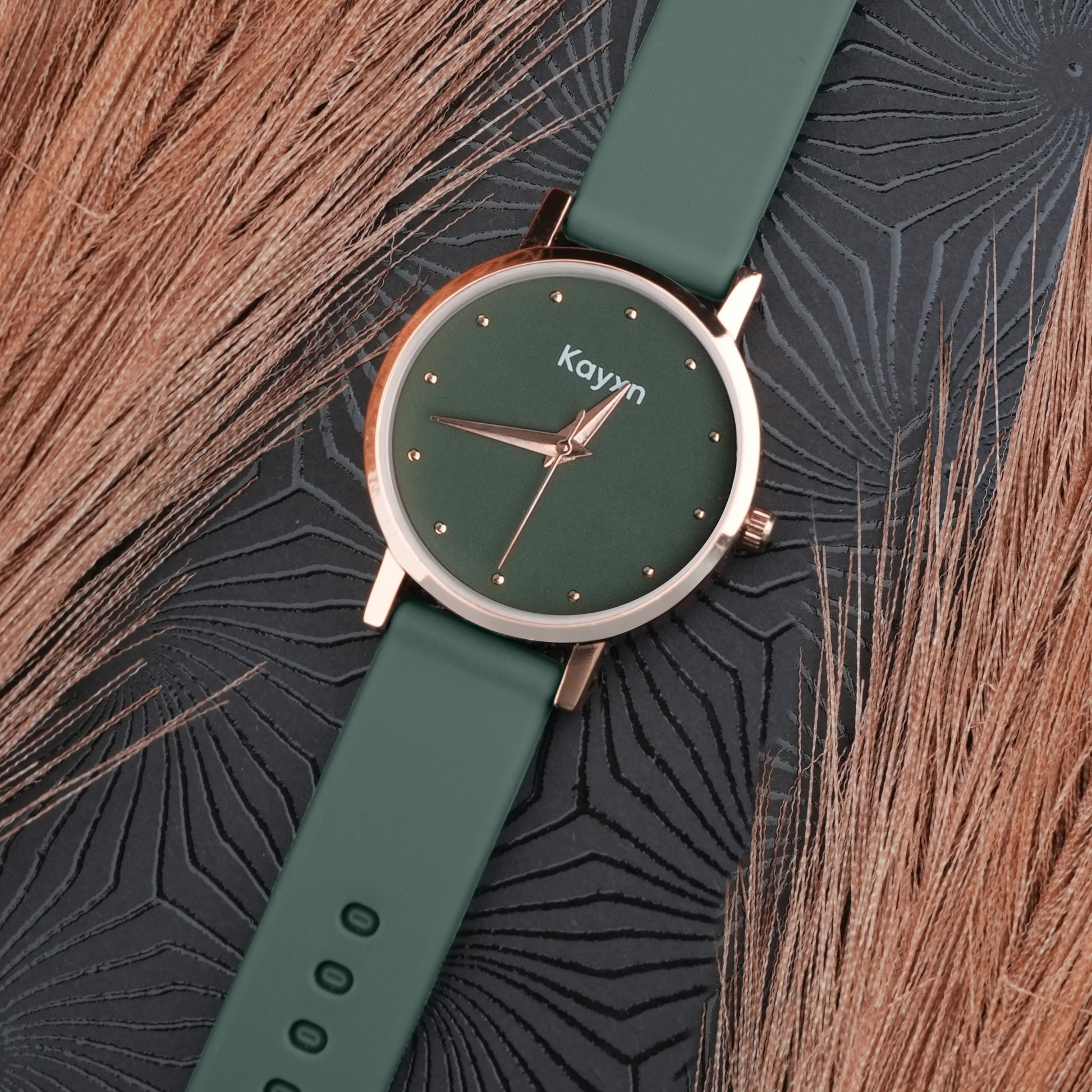 Orelis Embellished Dial Analogue Watch For Women - Green
