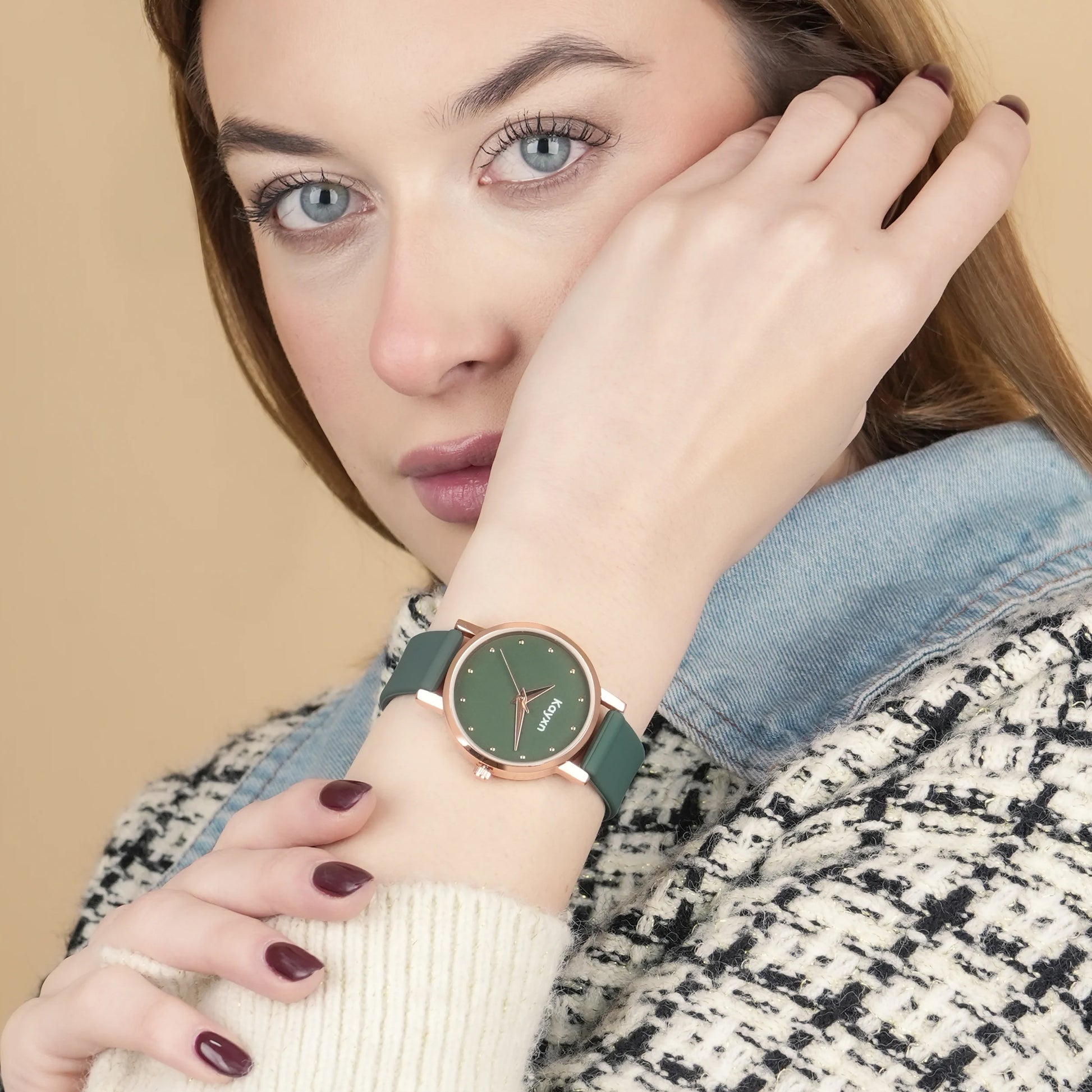 Orelis Embellished Dial Analogue Watch For Women - Green