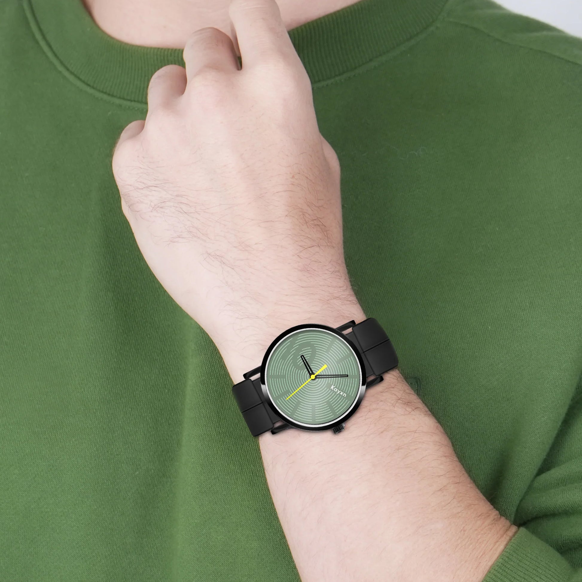 Spectra Analogue Silicone Strap Watch For Men