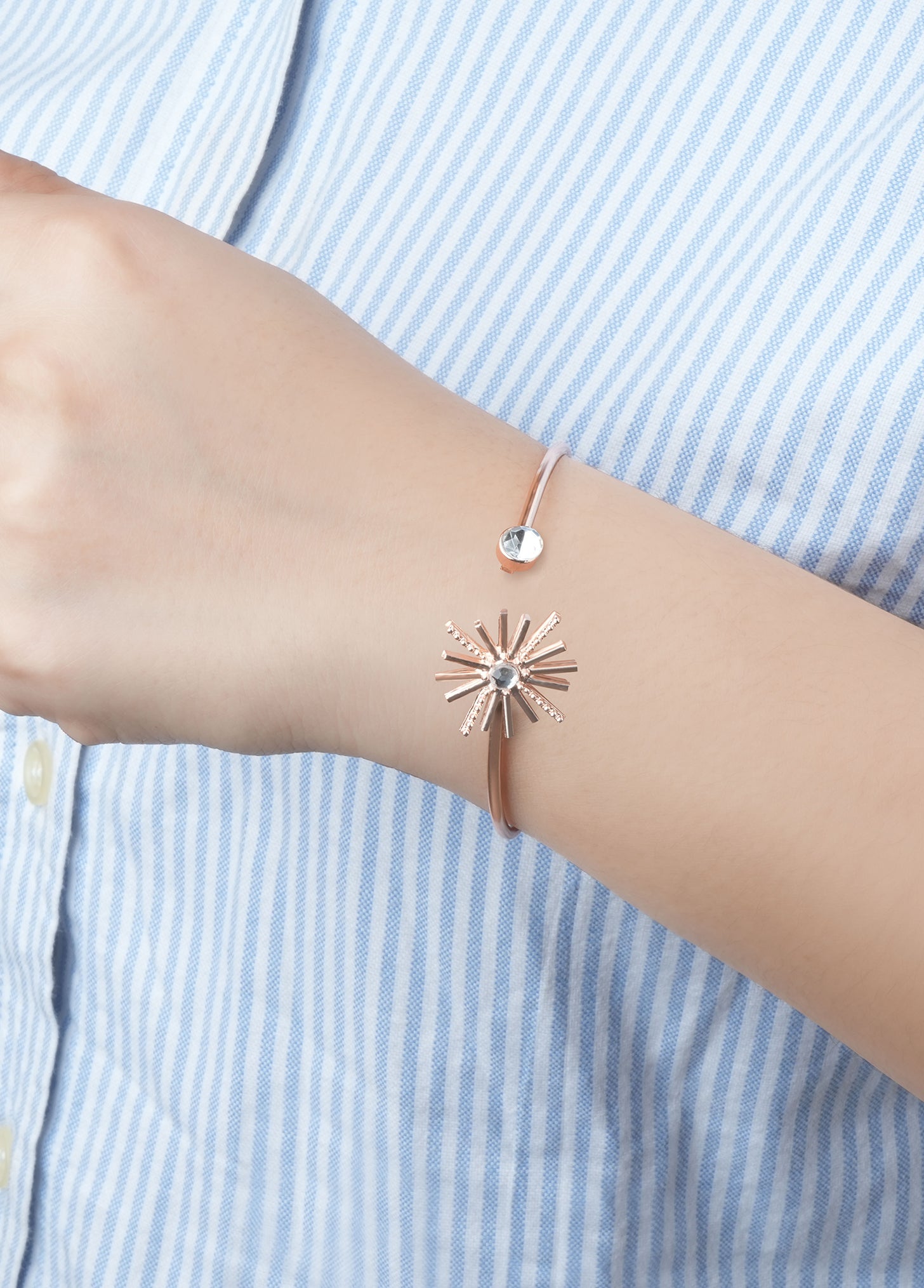 Jade Rose Gold Embellished Watch & Sunshine Bracelet Combo