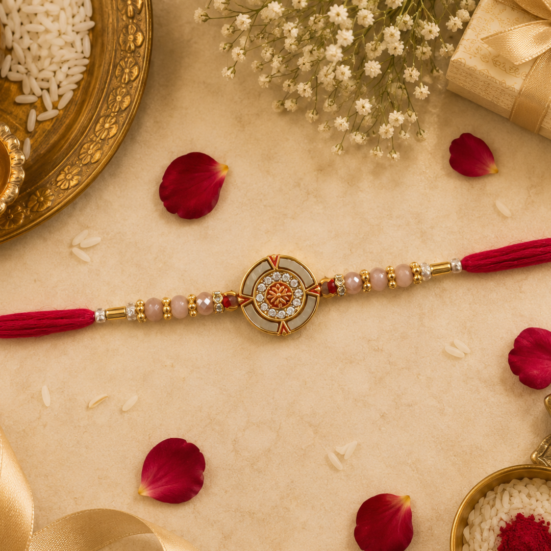Emerald Prestige Watch & Rakhi Gift Set for Him - Blue