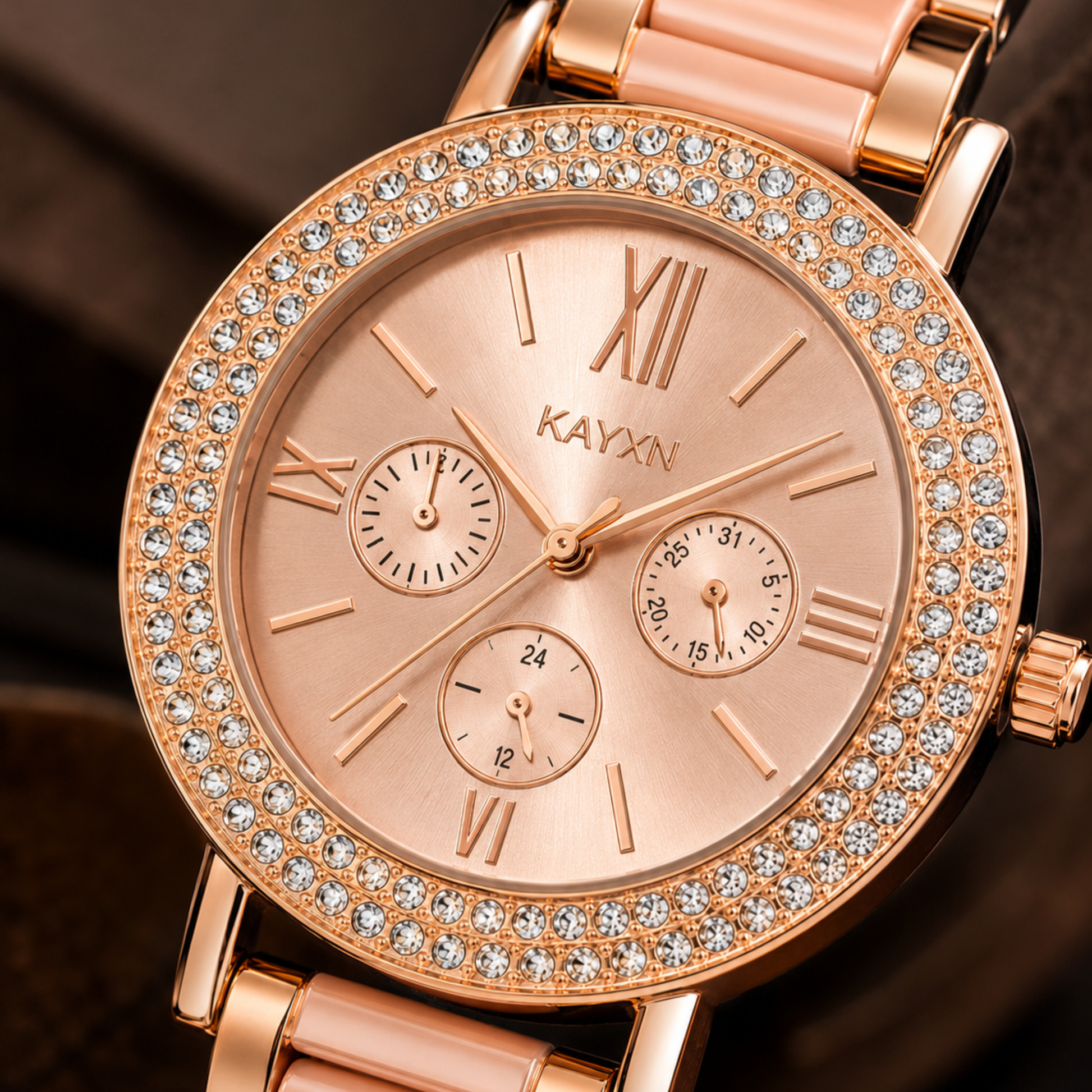 The Opaline Jewelry Gift Set with Watch - Rose Gold