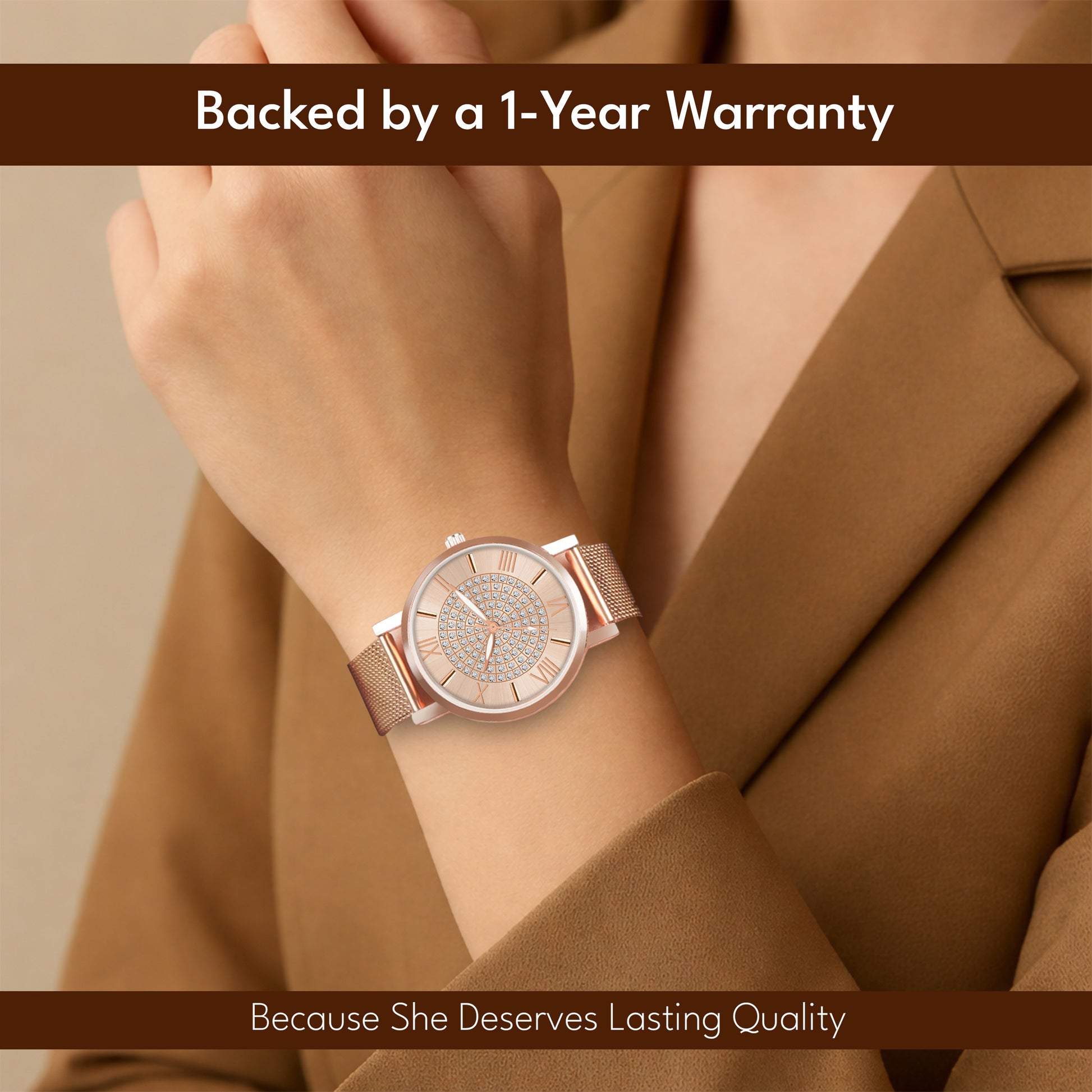 Aurora Shine Wrist Watch & Jewelry Set