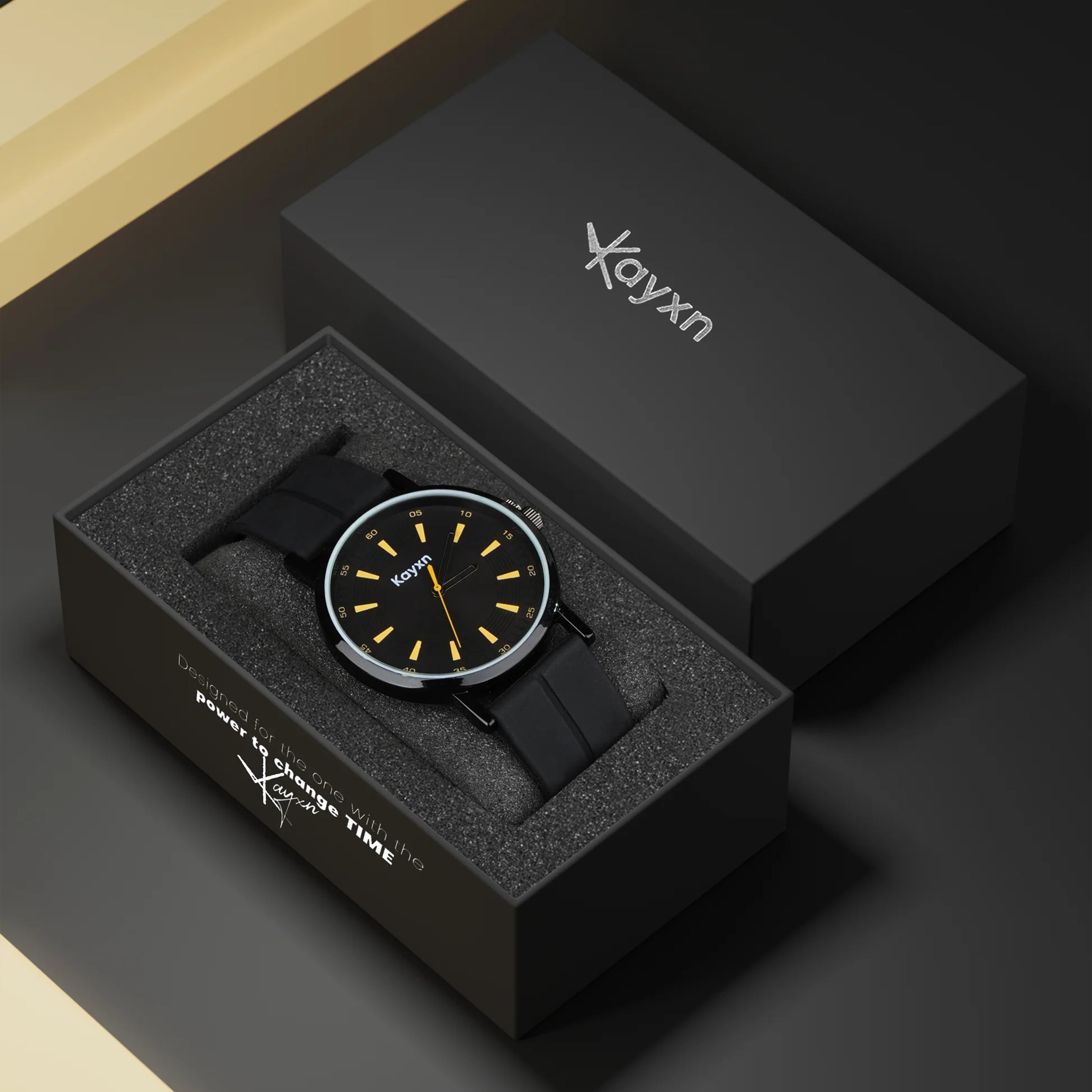 Stellar Analogue Dial Silicone Strap Watch For Men