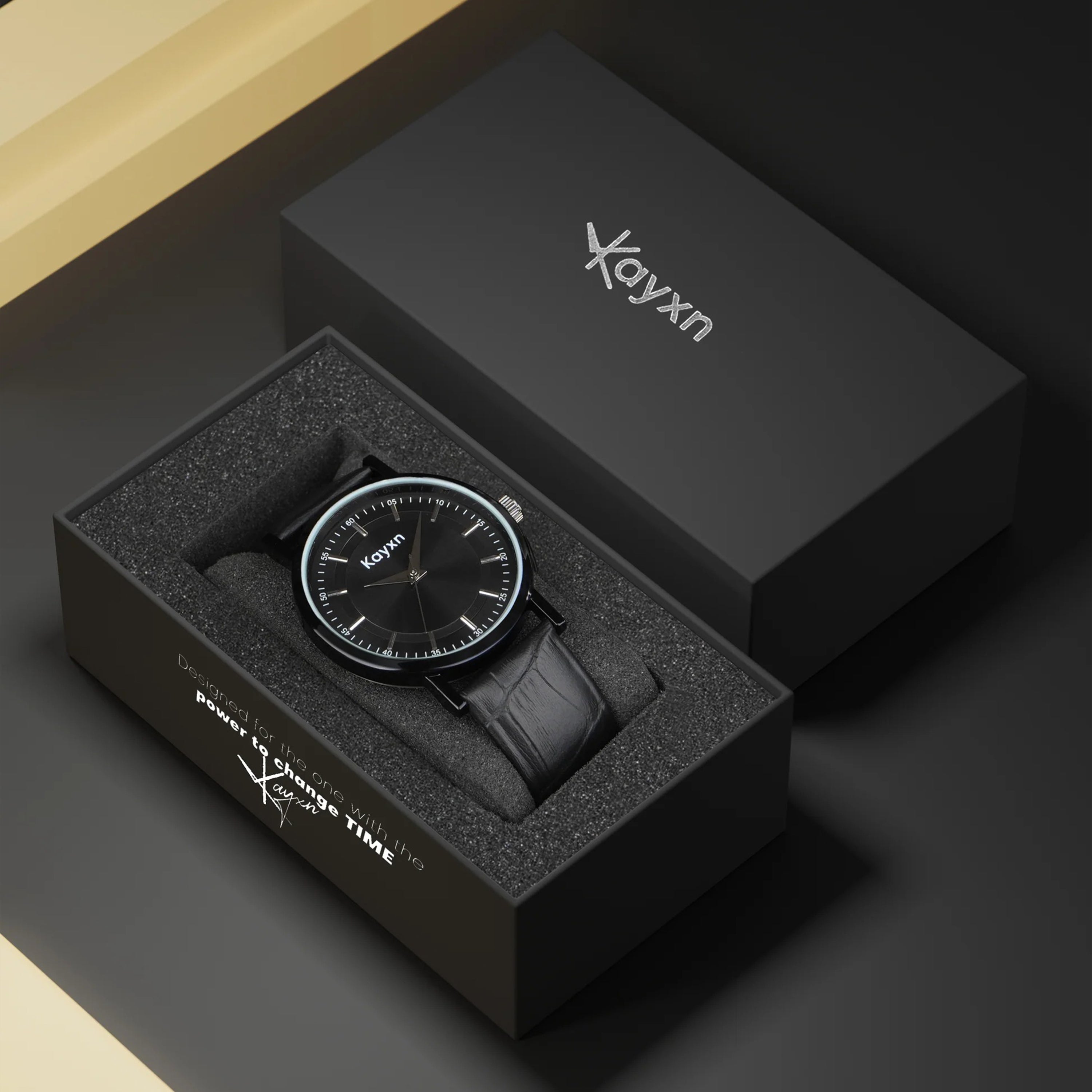 Ebonique Analogue Dial Leather Strap Watch For Men