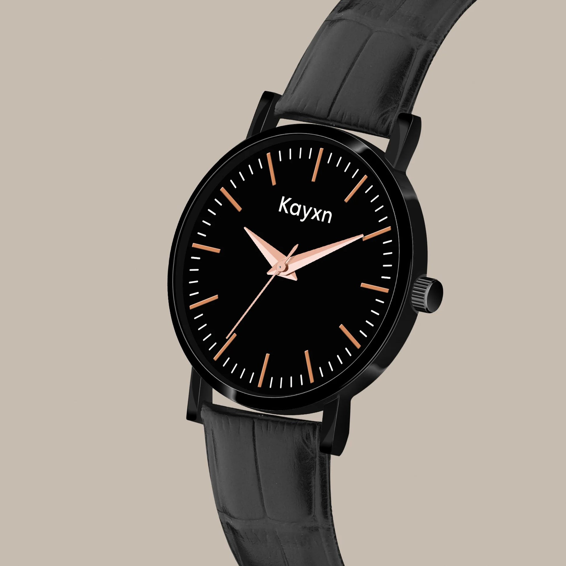 Lunaris Analogue Dial Leather Strap Watch For Men