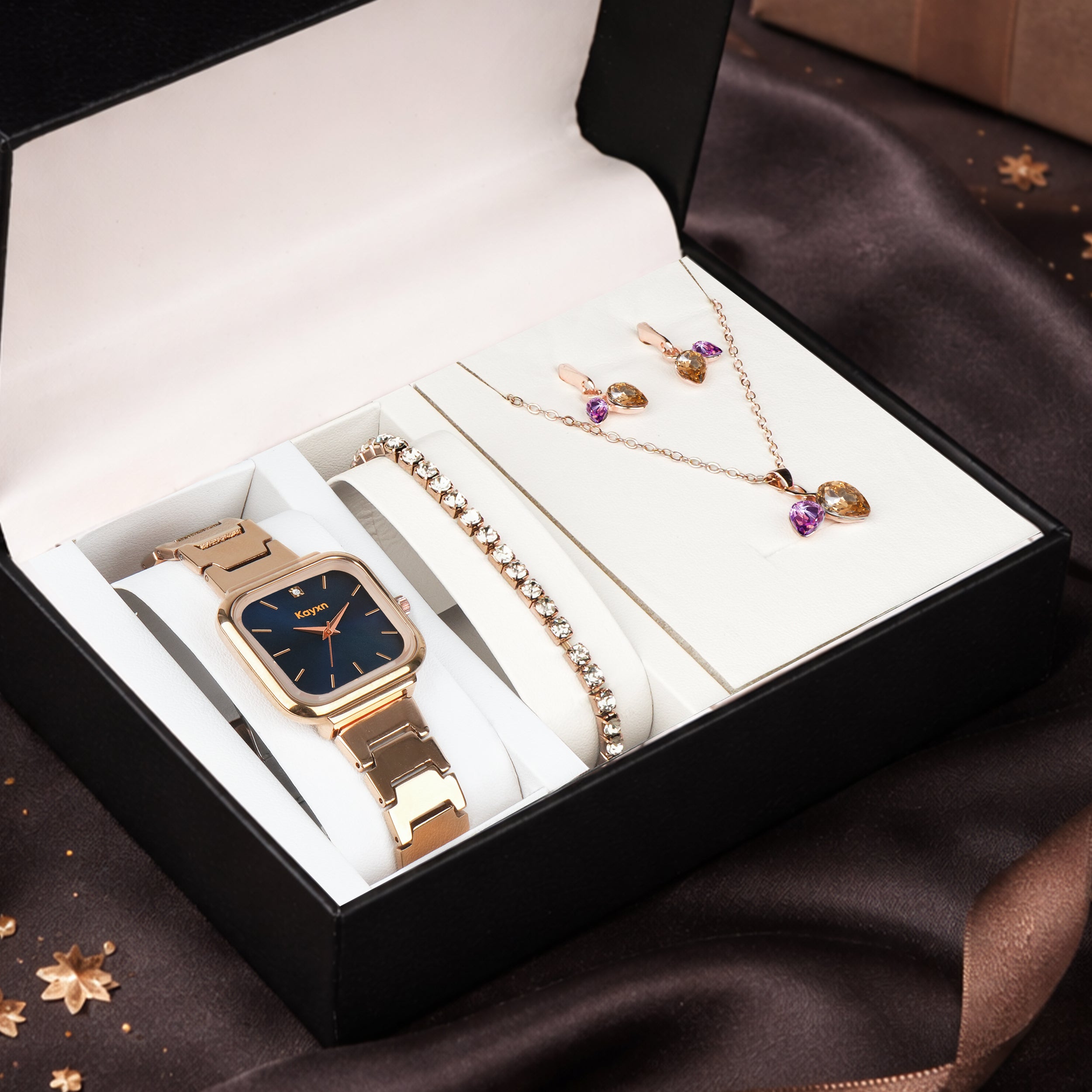 Mystic Aura Wrist Watch & Jewelry Set